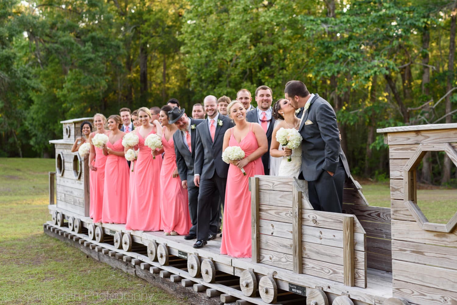 Wedding party on the train - Upper Mill Plantation