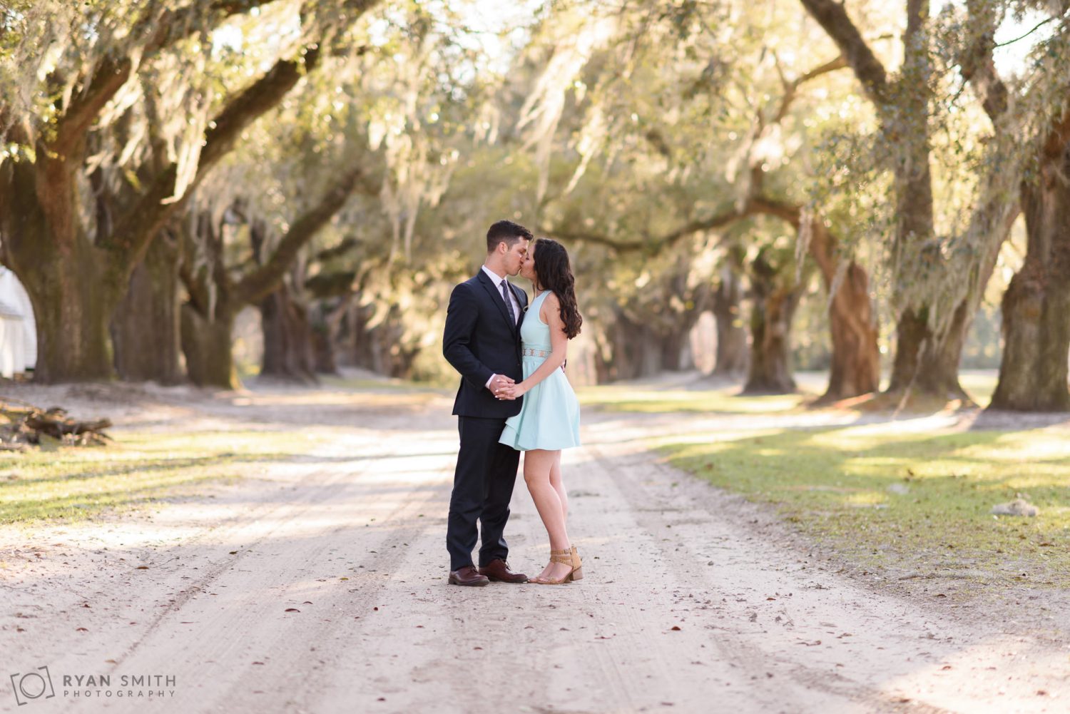 Kiss on the oak covered roadway Mansfield Plantation, Georgetown