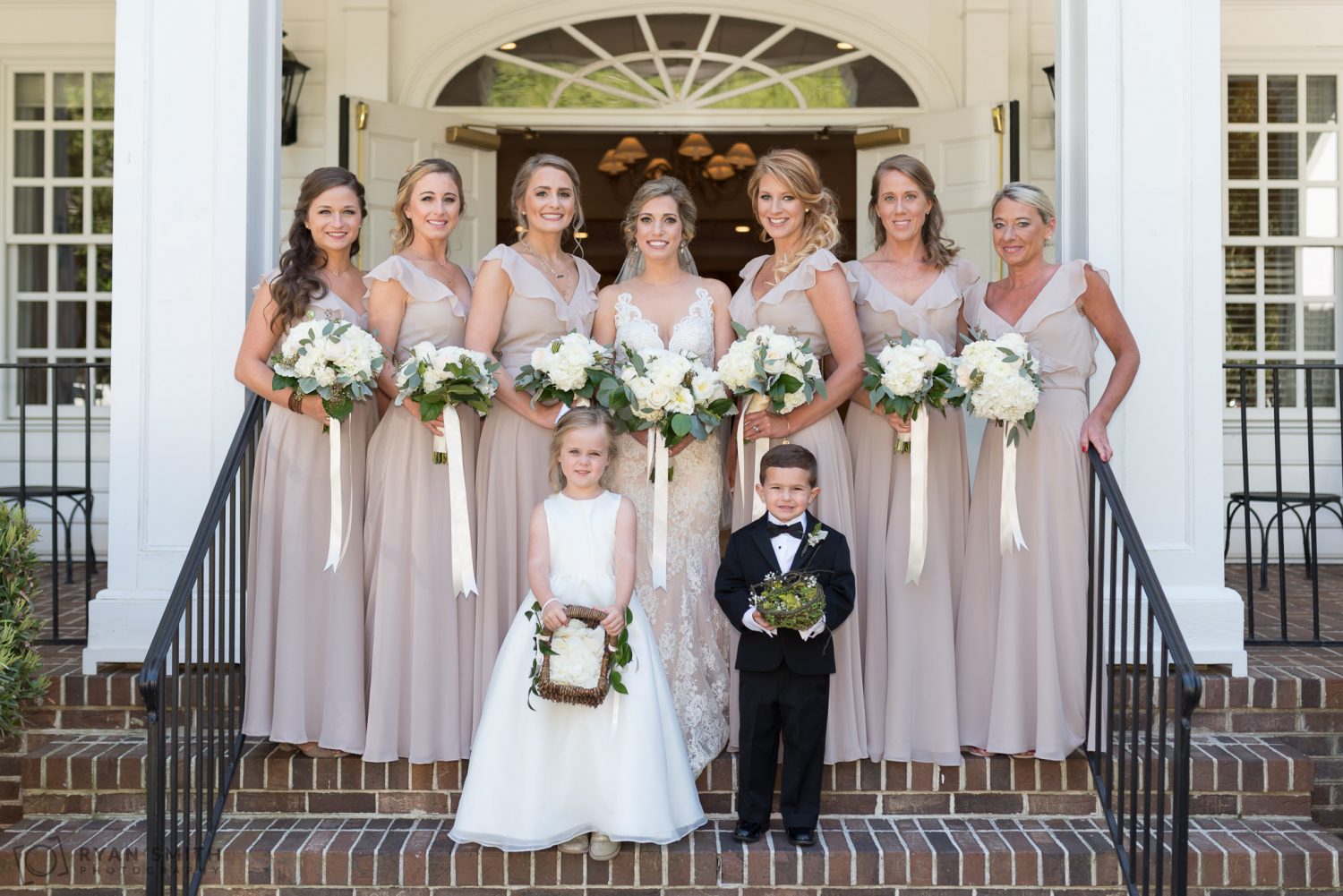 Bridal party before the ceremony Pawleys Plantation