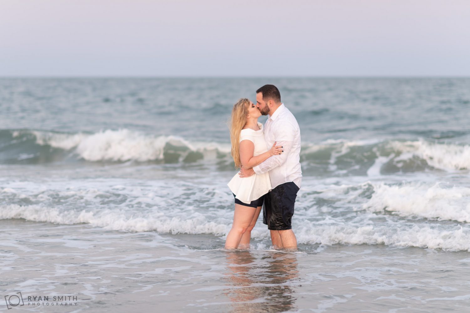Kiss in the ocean Huntington Beach State Park