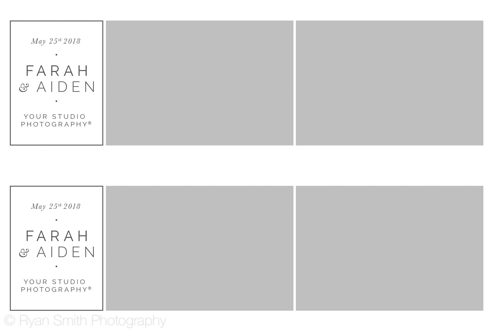 2x6 Modern Minimalist Template ( Cut in half by printer for 2 strips ) -