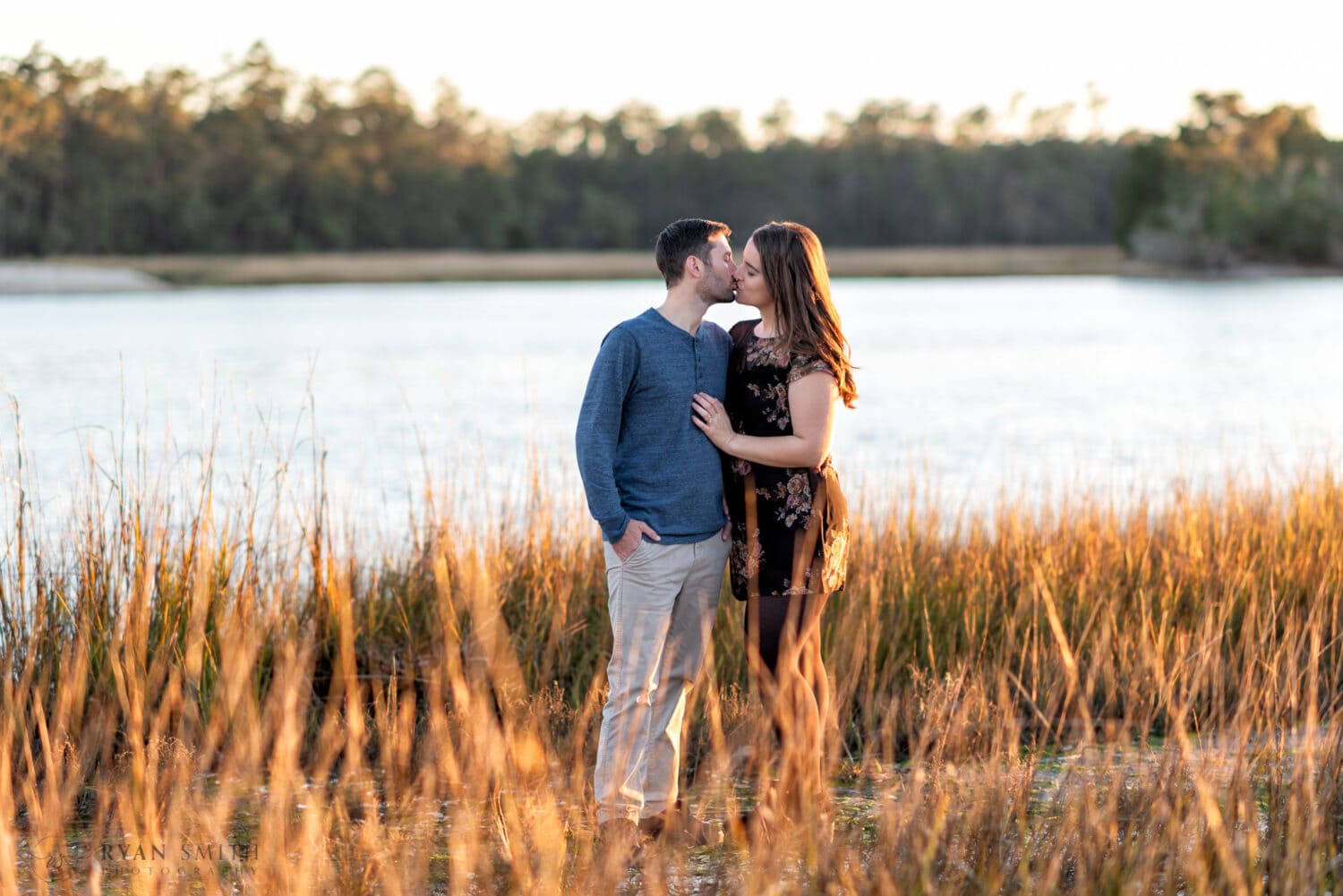 Beautiful sunset for engagement pictures today - Vereen Memorial Gardens