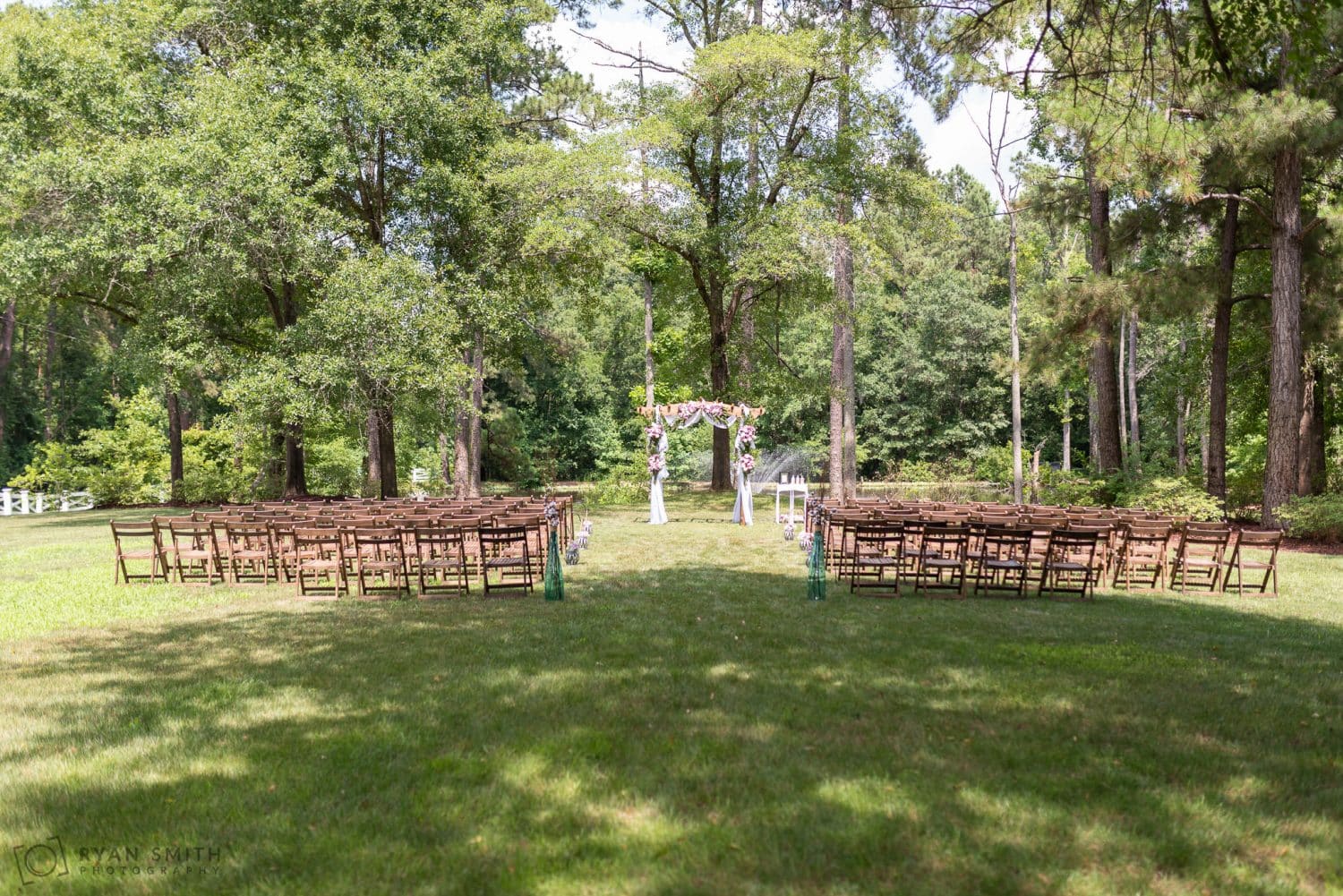 Ceremony location by the lake Wildberry Farm