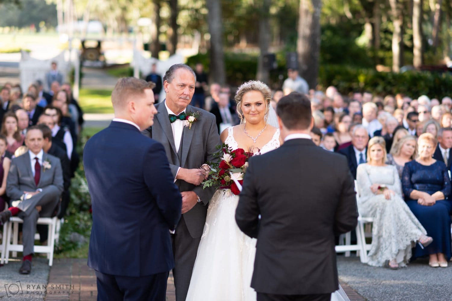 Ceremony on the front lawn