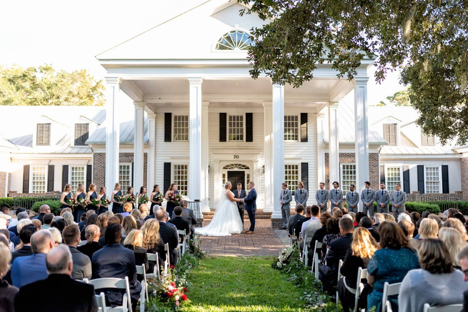 First ever wedding on the front lawn Pawleys Plantation