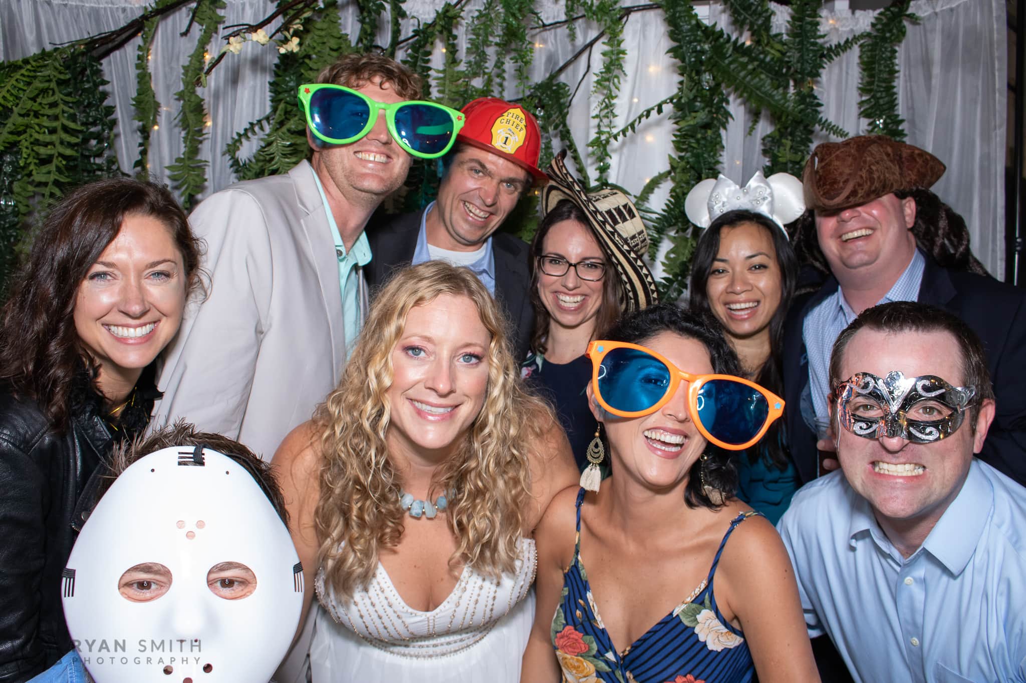 Photo Booth with custom background for wedding in Pawleys Island -