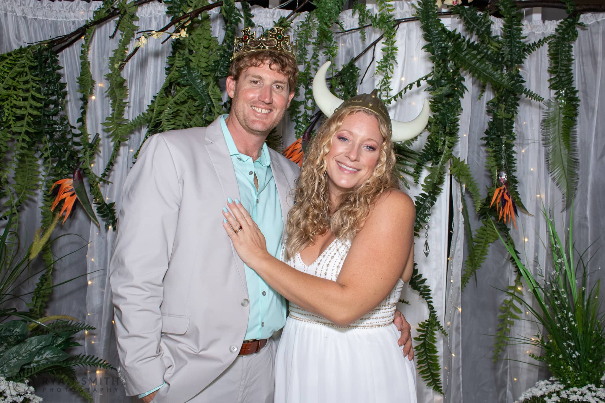 Photo Booth with custom background for wedding in Pawleys Island -