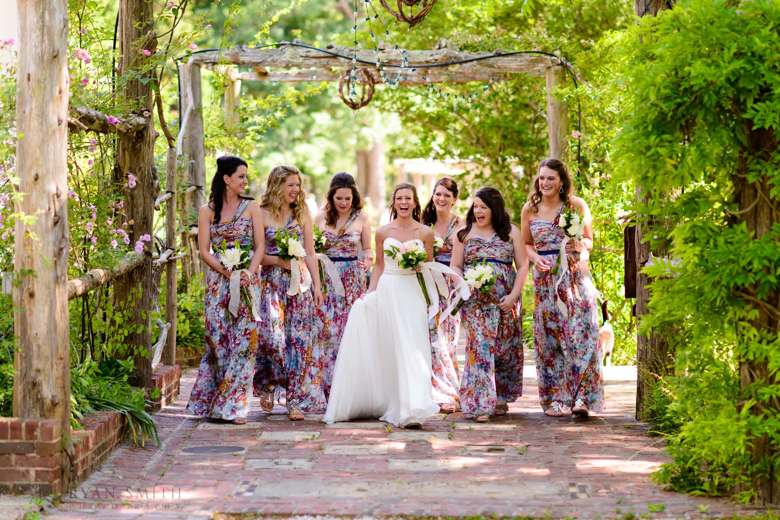 Bridal party having fun before the ceremony  - The Ivy Place