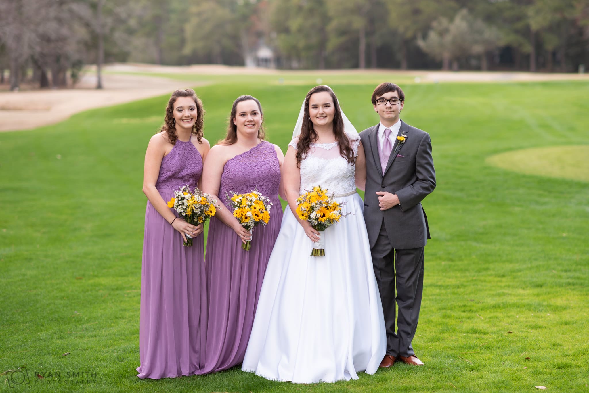 Bride with the sisters and brother Litchfield Country Club