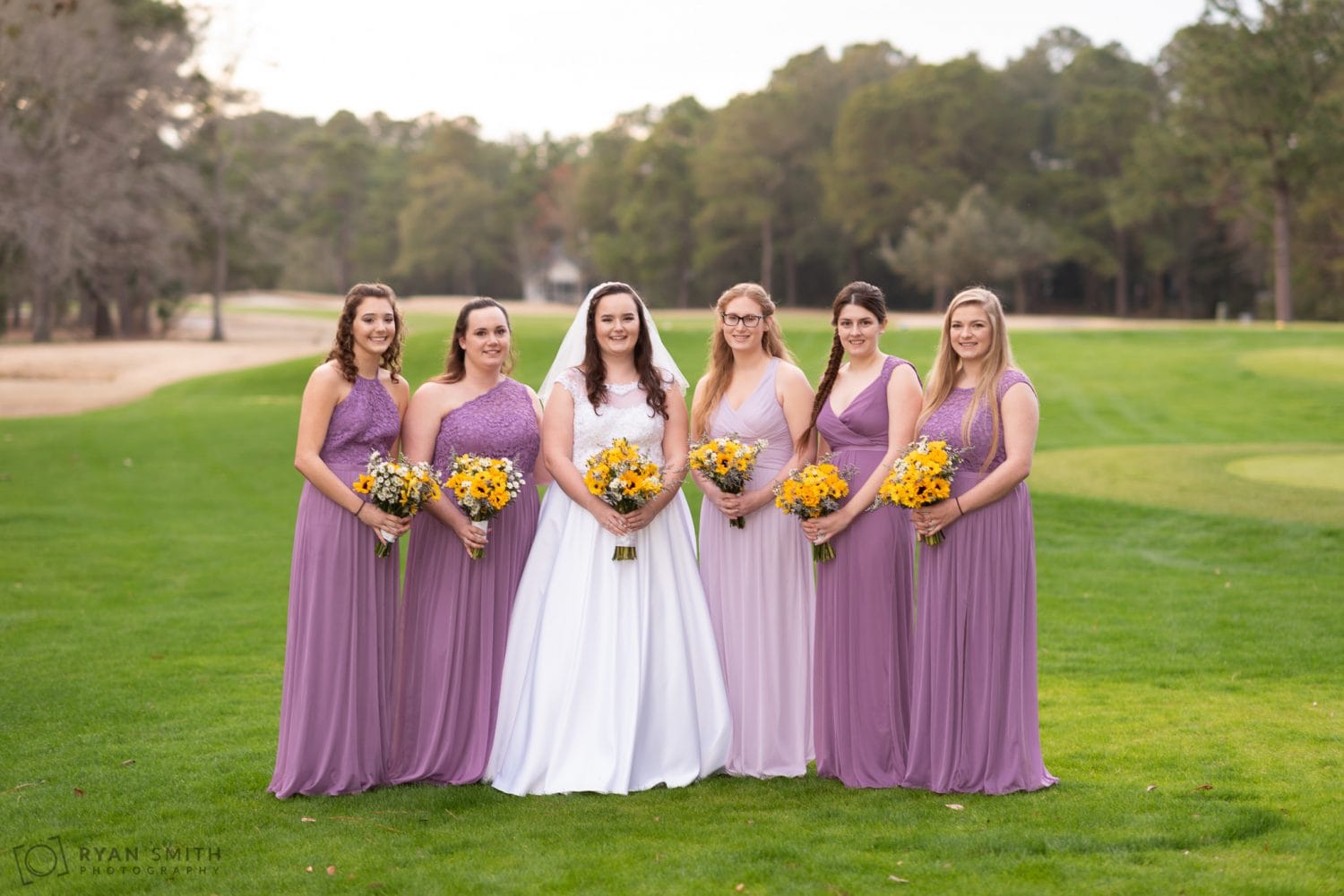 Bridesmaids on the golf course Litchfield Country Club
