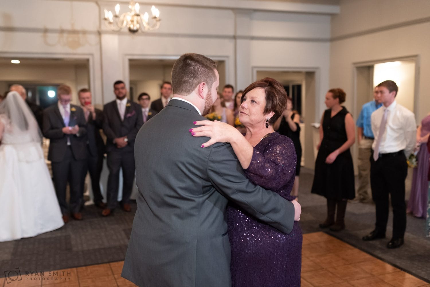 Groom dancing with his mother Litchfield Country Club