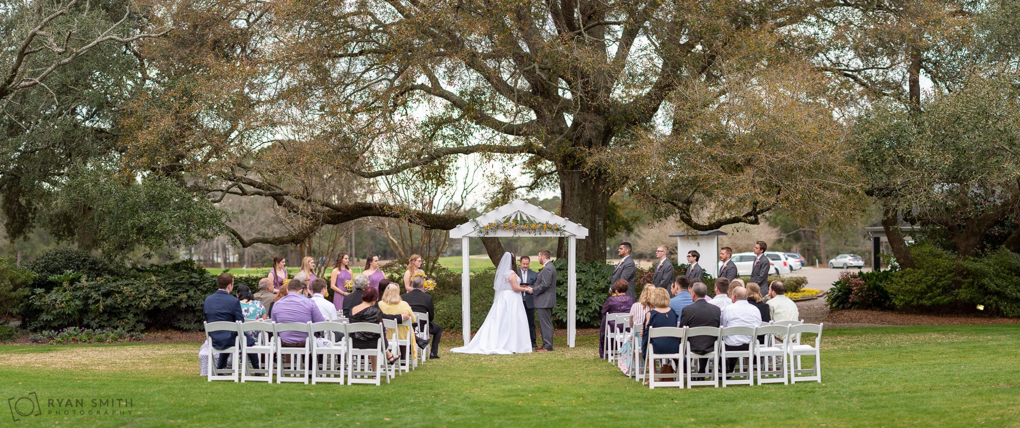 Panorama of ceremony location Litchfield Country Club