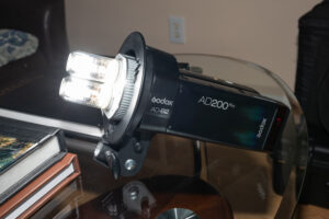 Godox AD200 Pro with AD-B2 Dual Flashbulb bracket