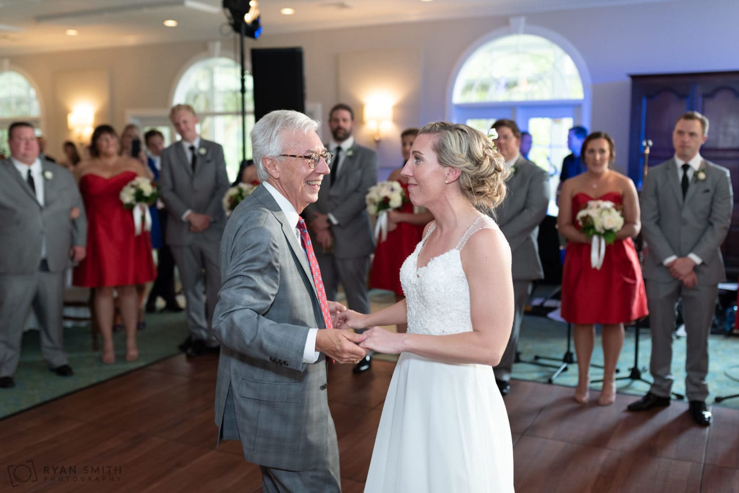 Bride dancing with her father Wachesaw Plantation