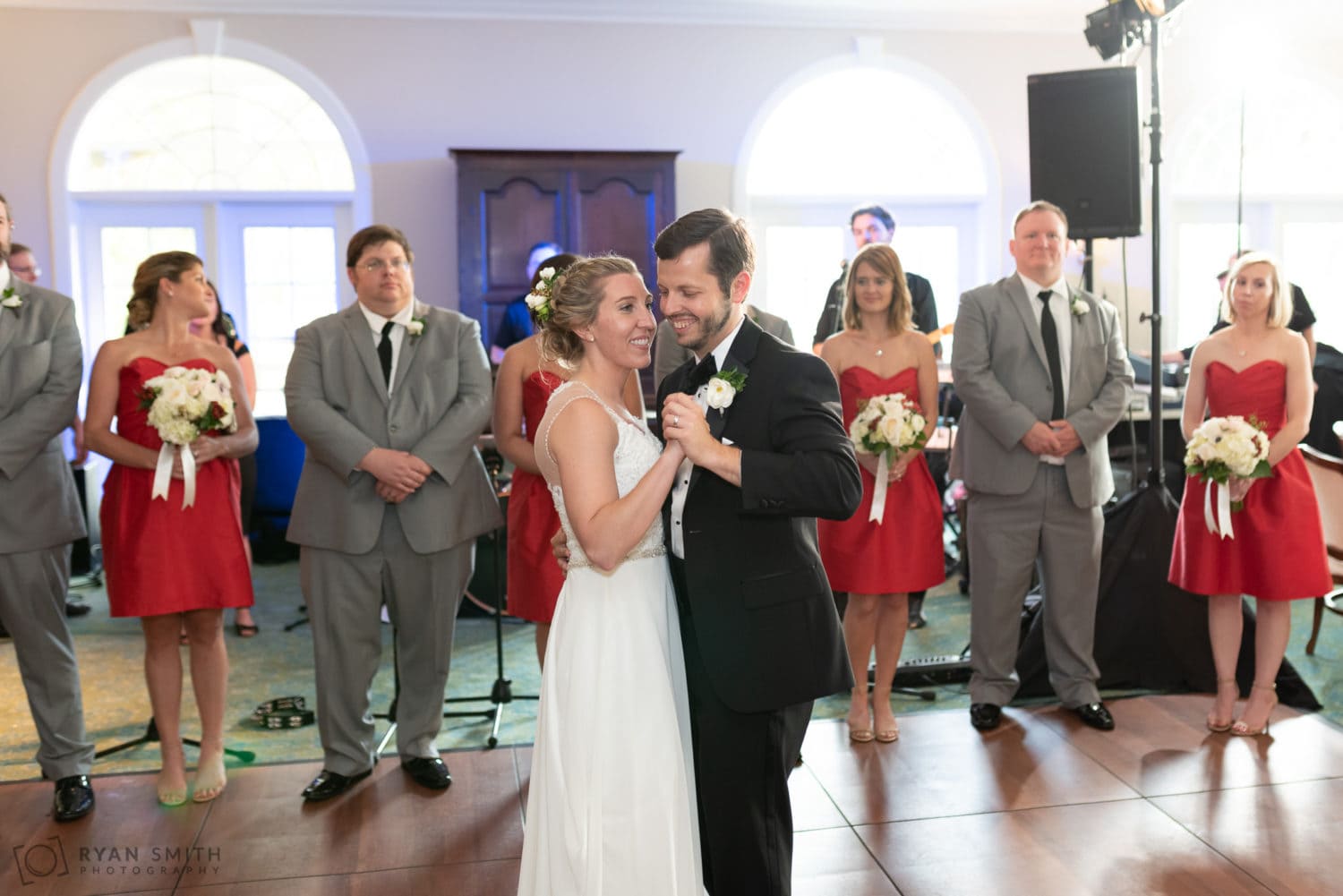 First dance with bride and groom Wachesaw Plantation