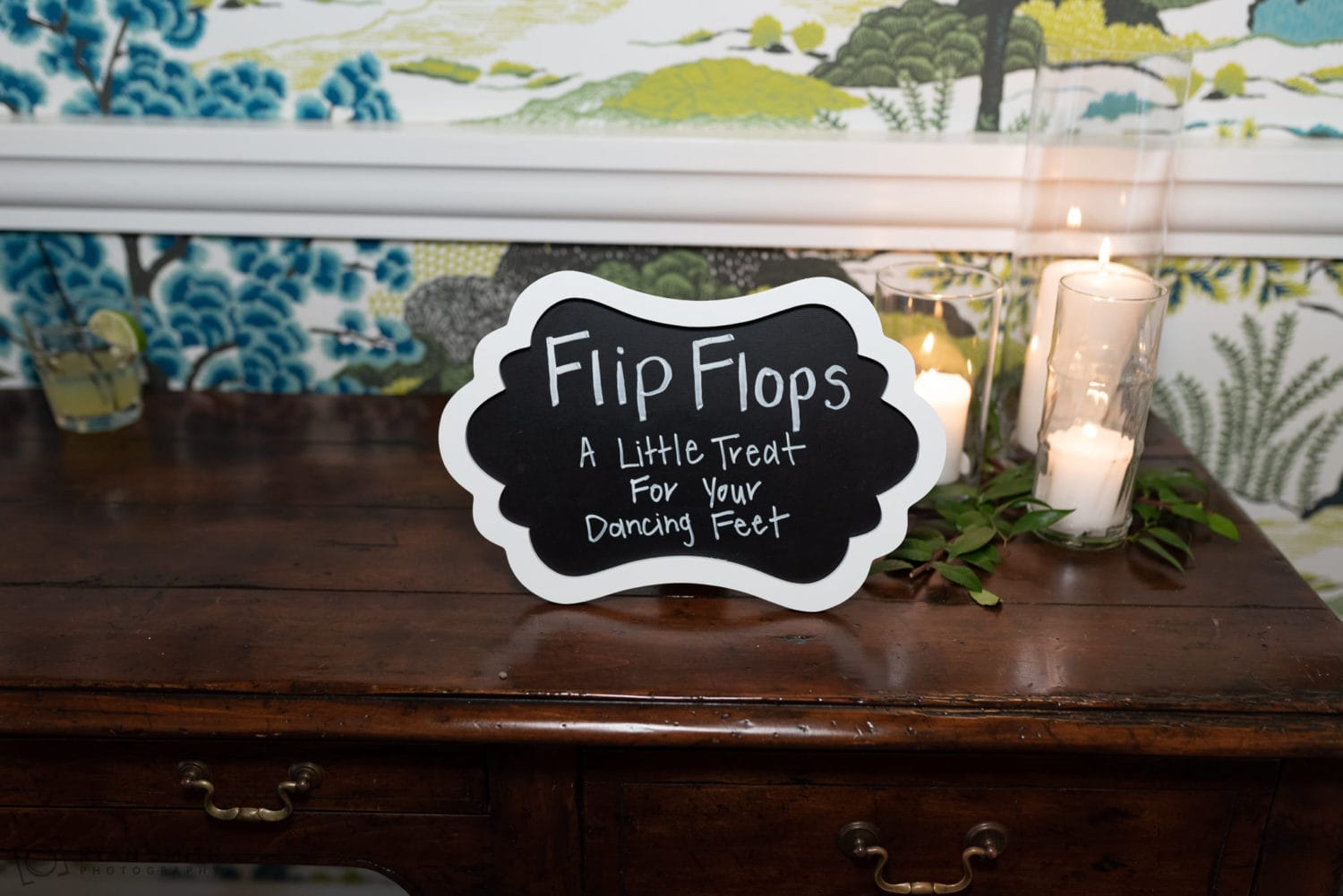 Flip flops for dancing Wachesaw Plantation