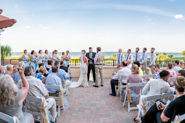 Wedding on the balcony HDR panorama - Grande Dunes Ocean Club - Myrtle Beach