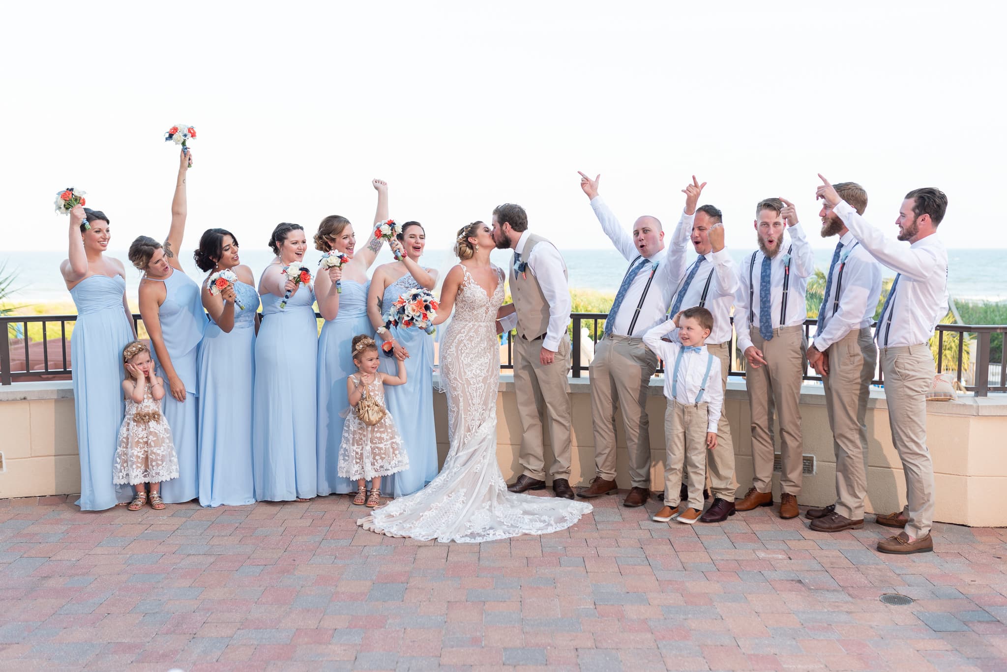 Wedding party on the balcony Grande Dunes Ocean Club - Myrtle Beach
