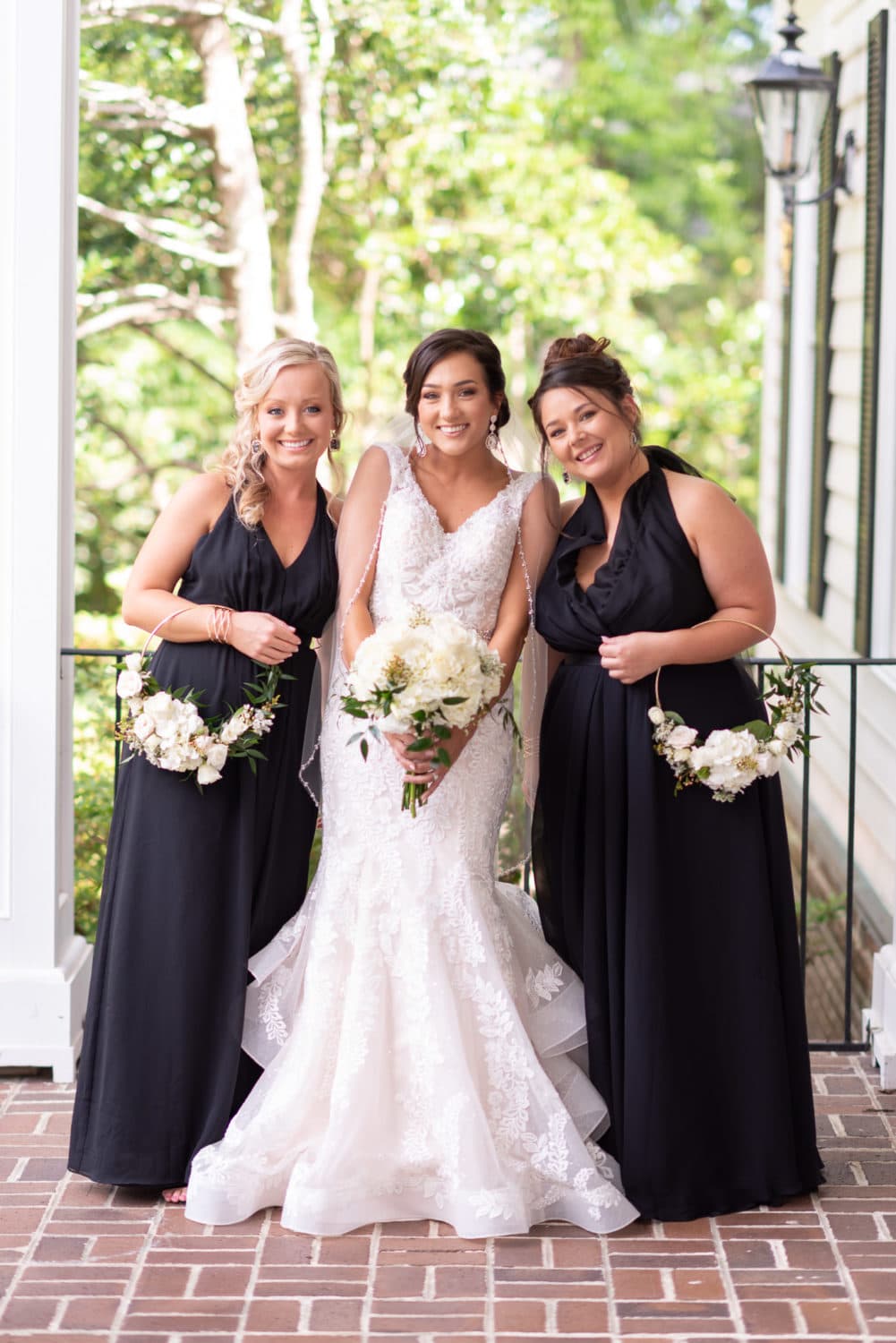 Bride and bridesmaids before the ceremony Pawleys Plantation