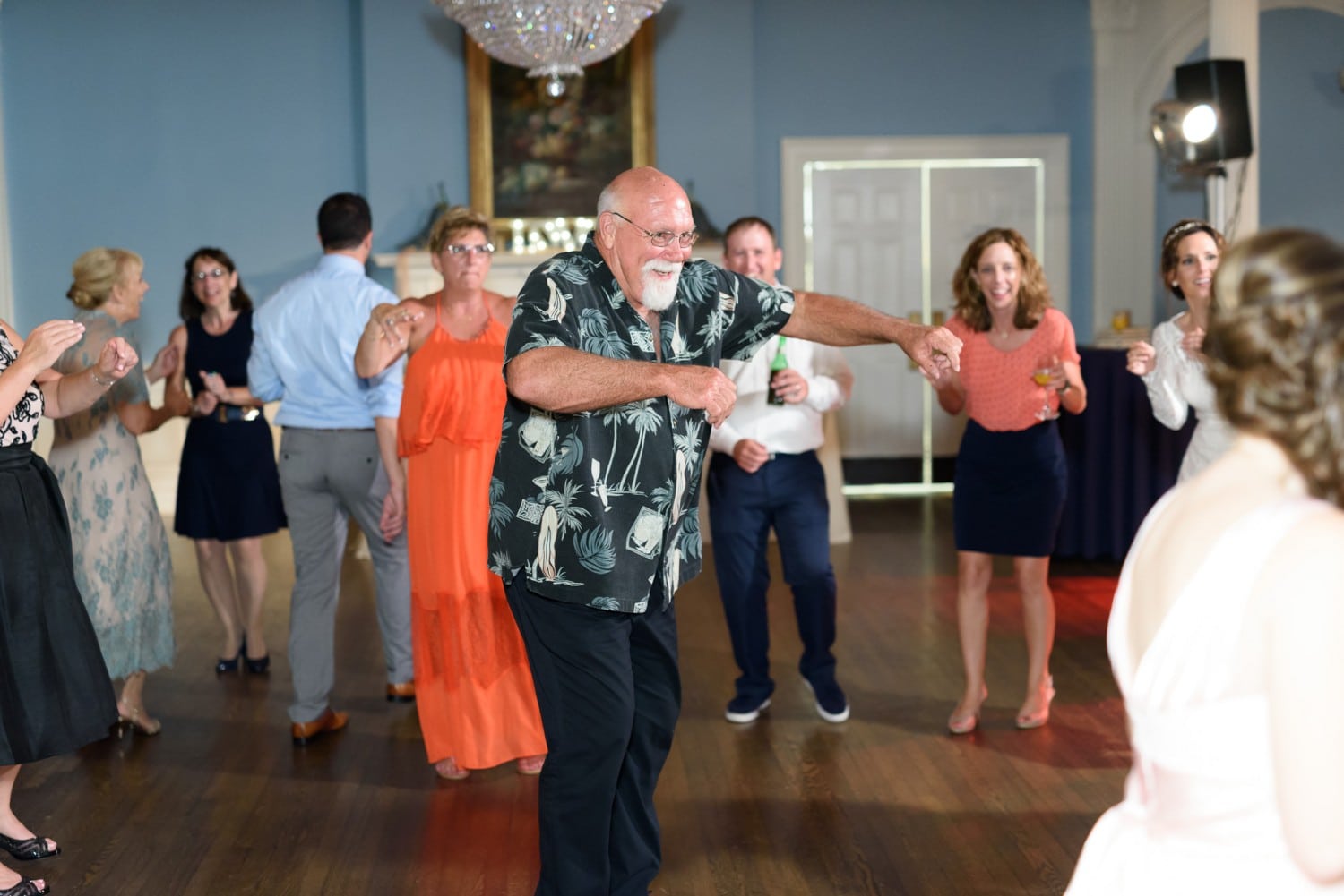 Older man having lots of fun dancing Pine Lakes Country Club
