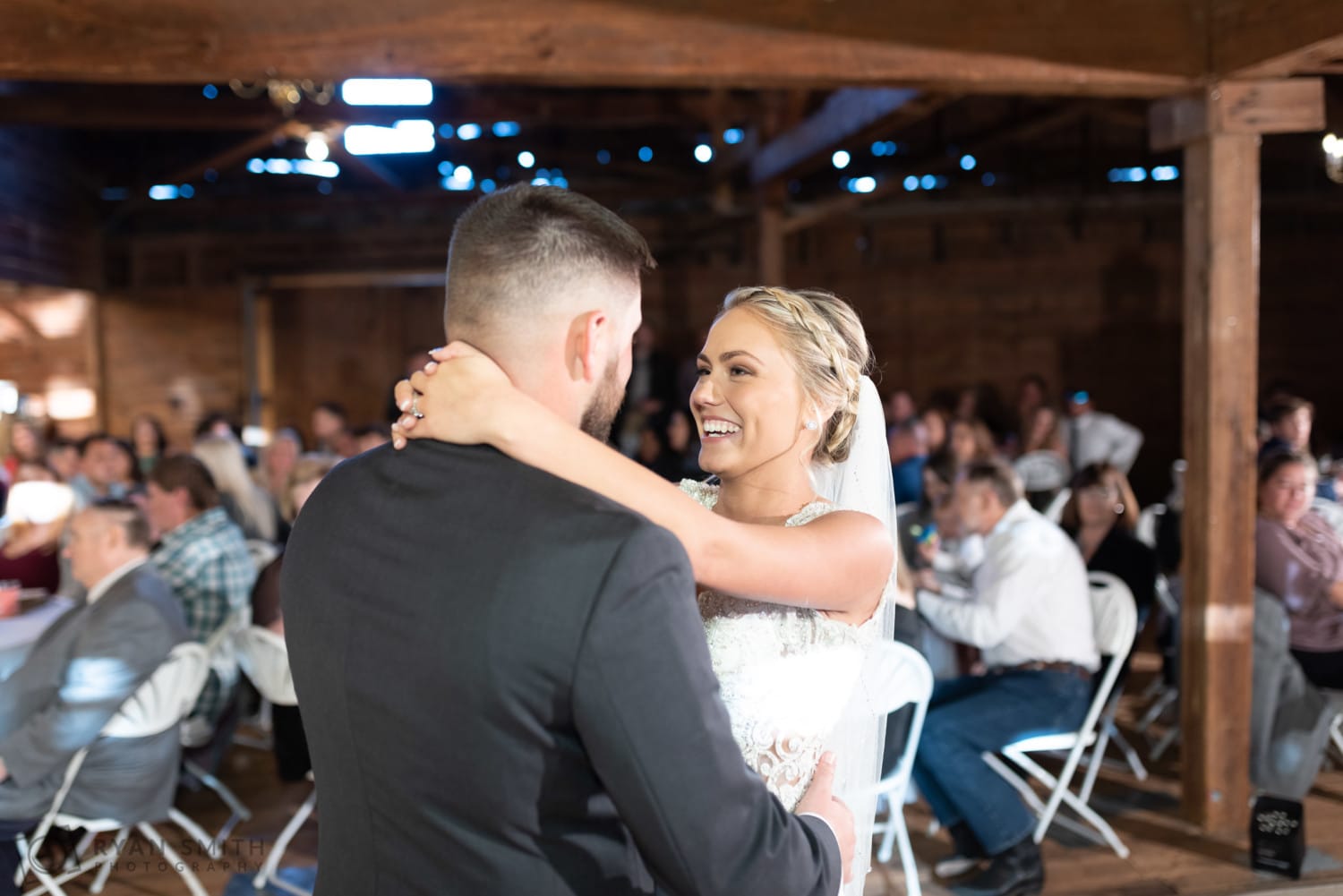 First dance with the bride and groom - Peanut Warehouse - Conway