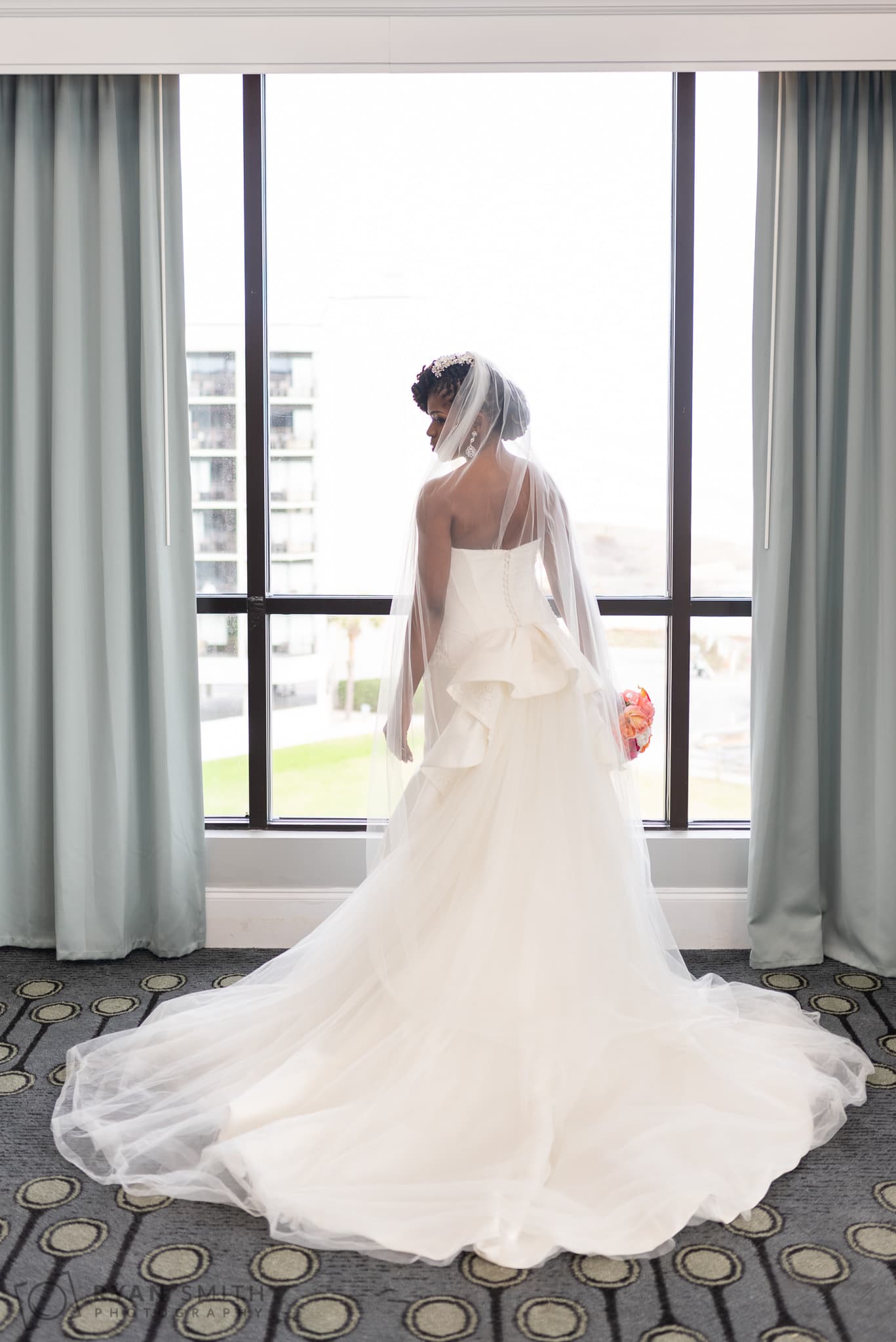 Bride in the window - Doubletree Resort - Myrtle Beach