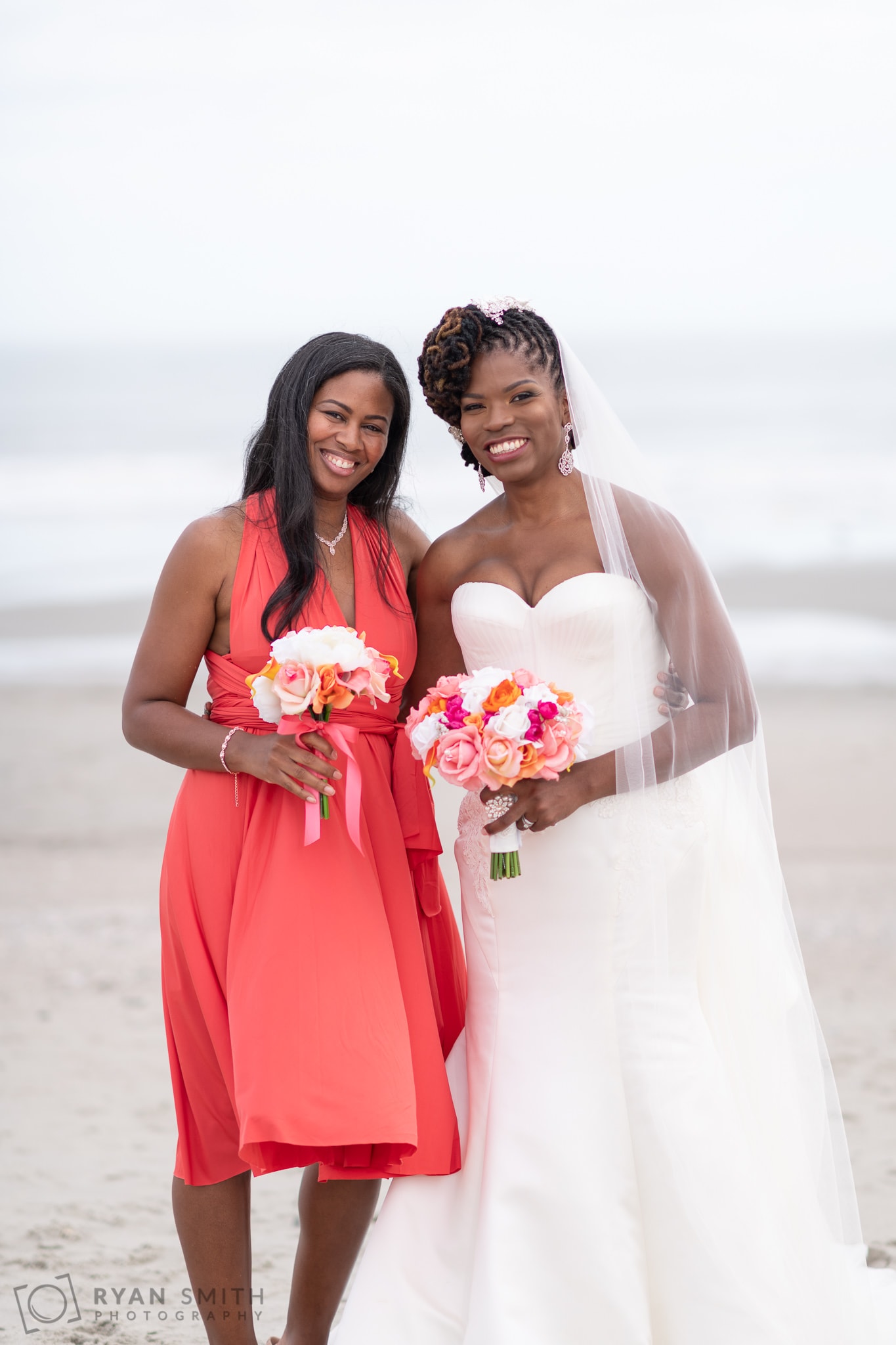 Bride with bridesmaids - Doubletree Resort - Myrtle Beach