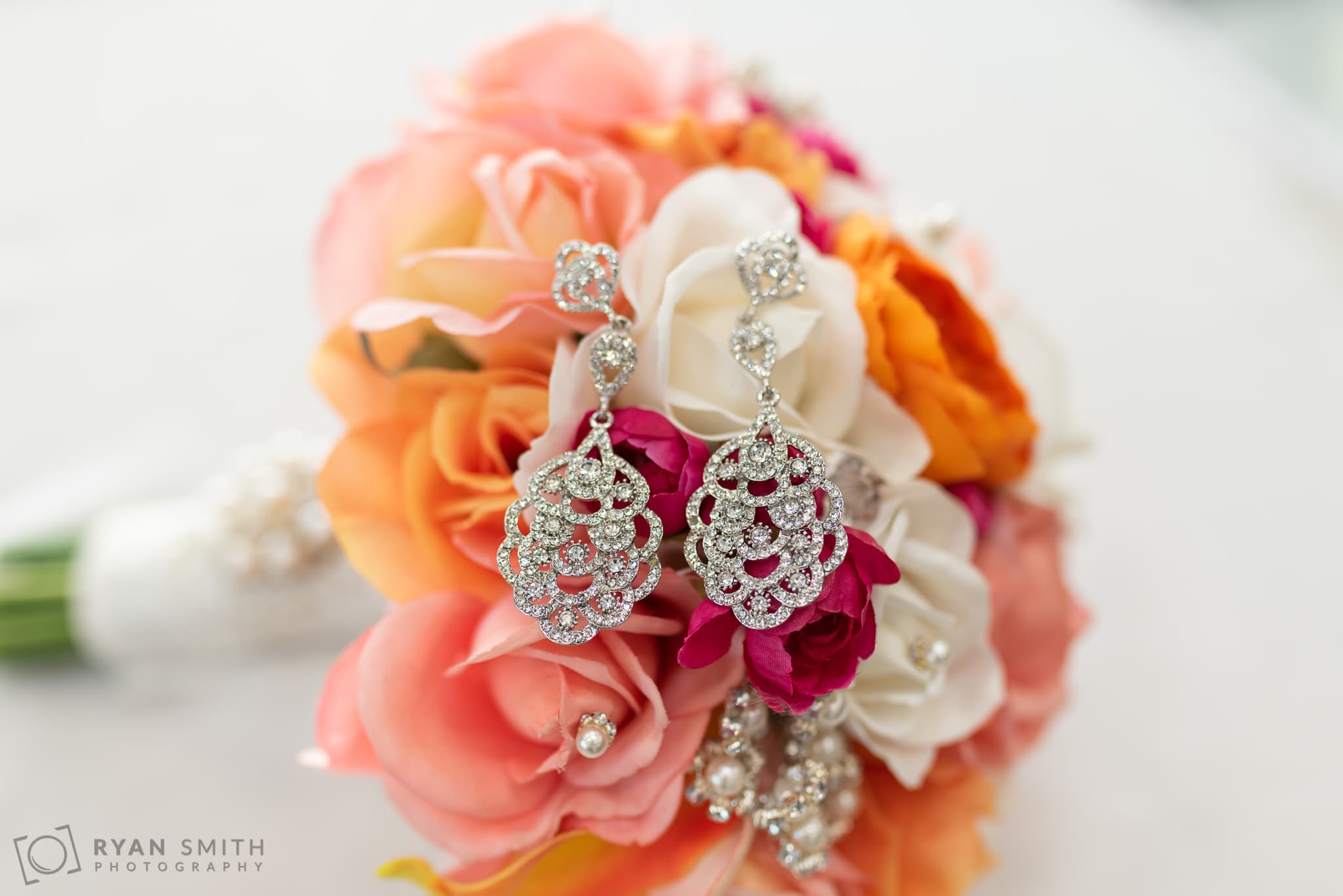Bride's earrings  - Doubletree Resort - Myrtle Beach