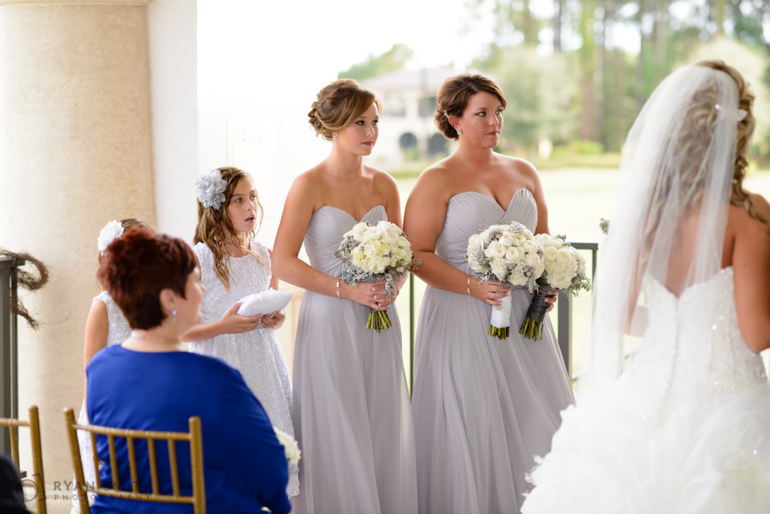 Bridesmaids watching the ceremony - Members Club at Grande Dunes