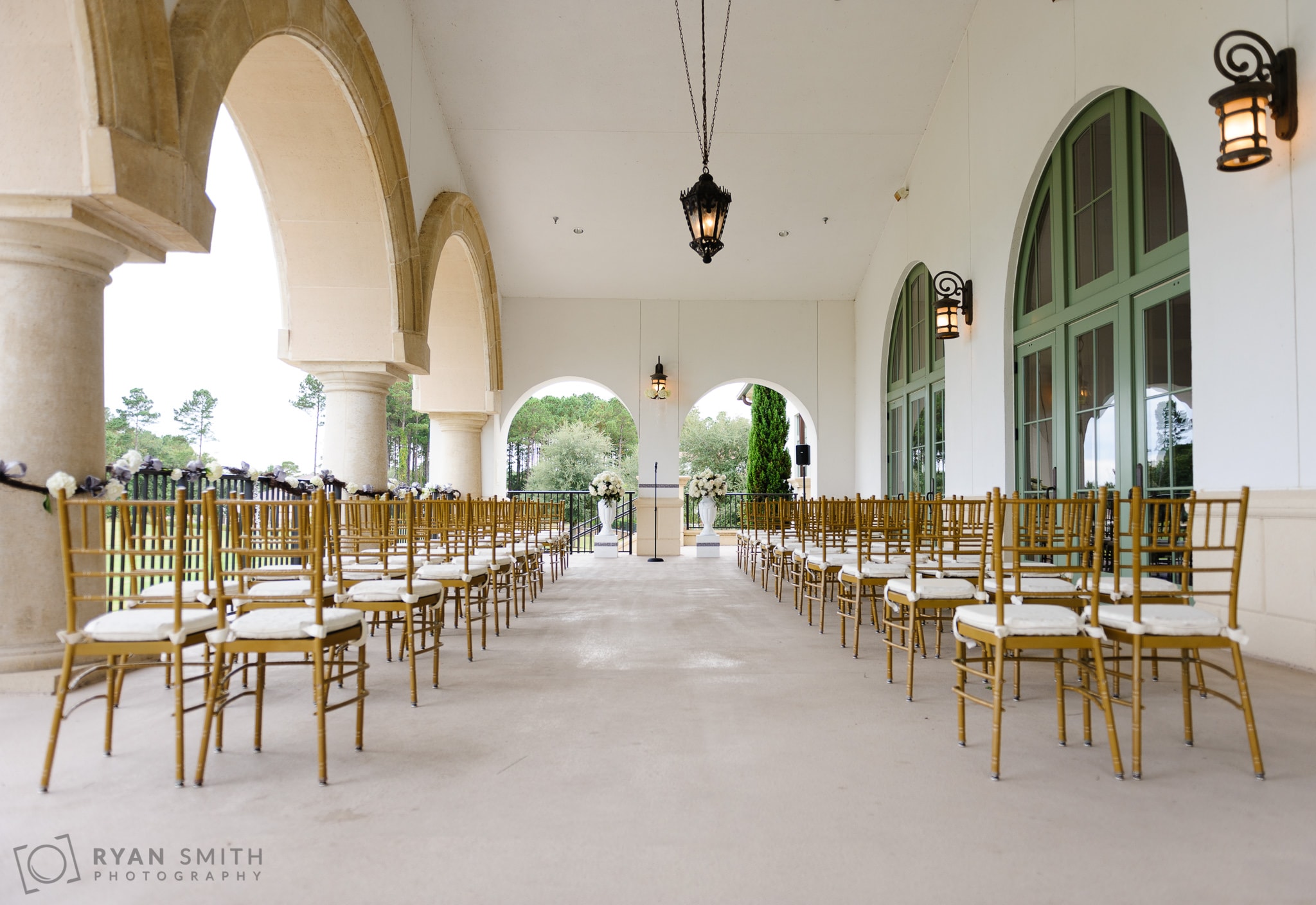 Chairs setup for wedding ceremony - Members Club at Grande Dunes