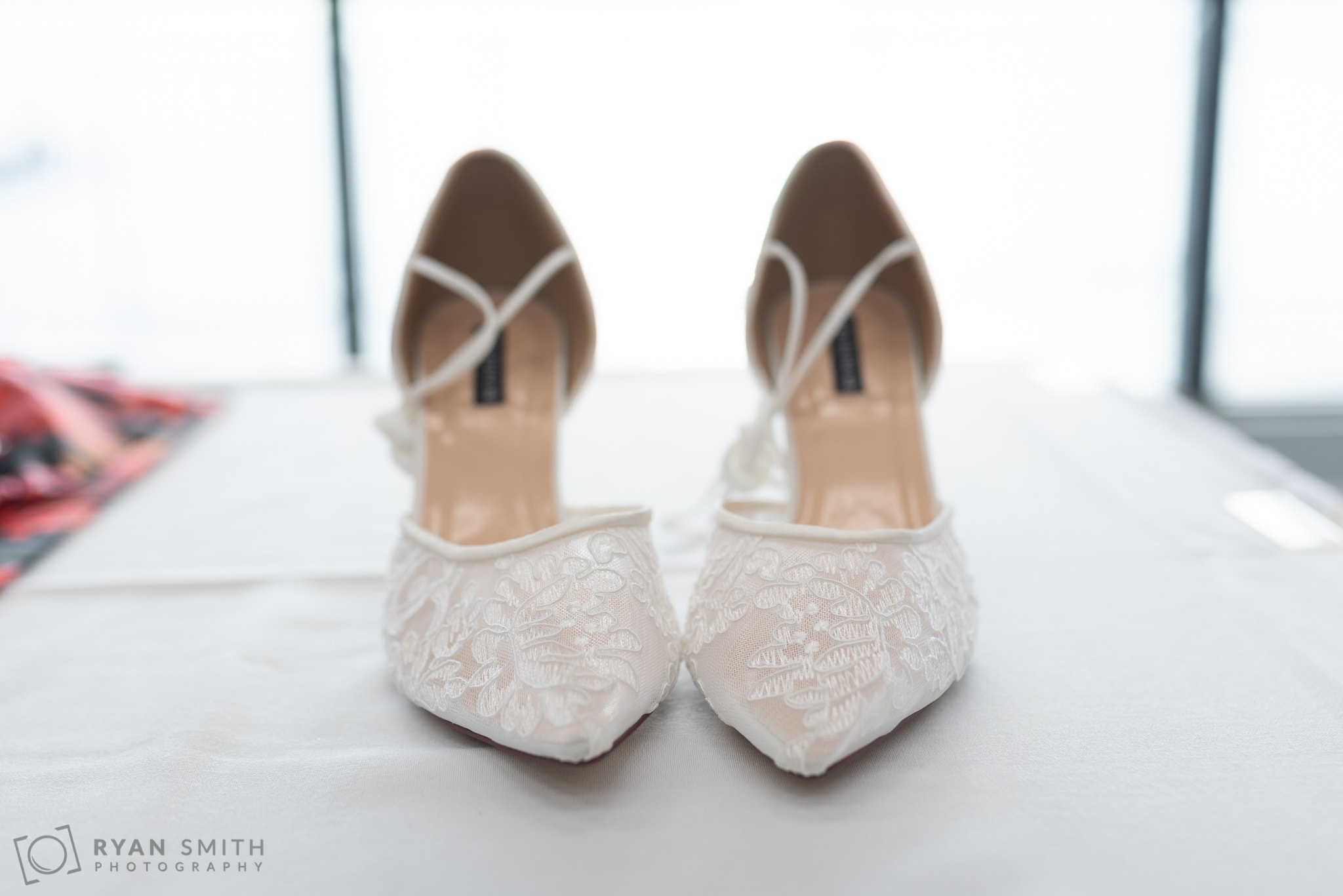 Detail shot of bride's shoes - Doubletree Resort - Myrtle Beach