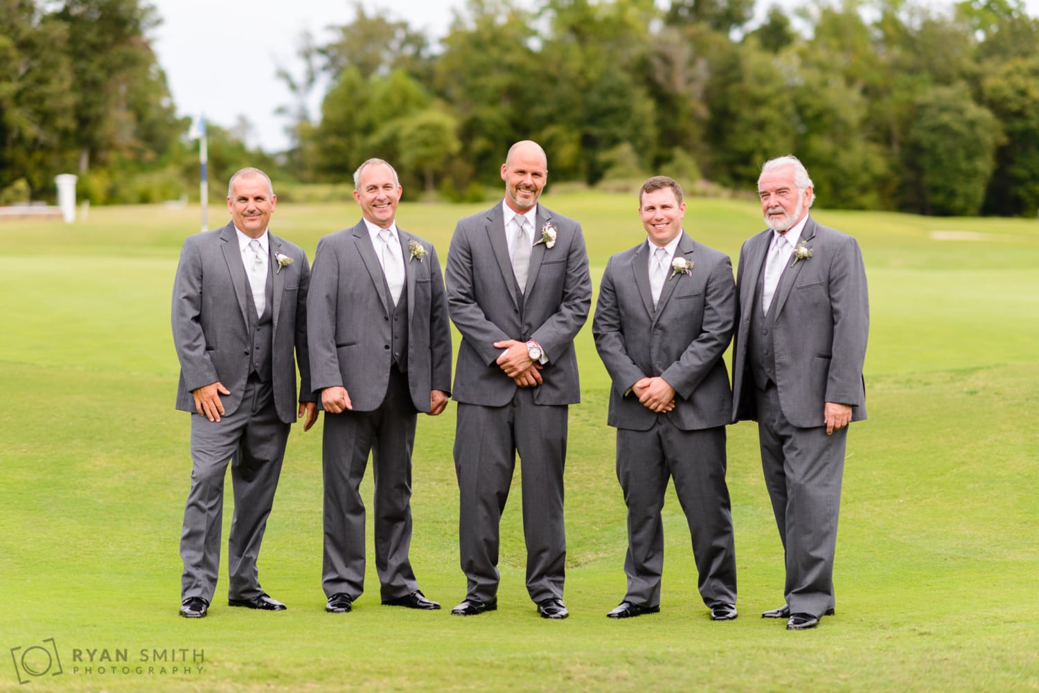 Groomsmen on the golf course - Members Club at Grande Dunes
