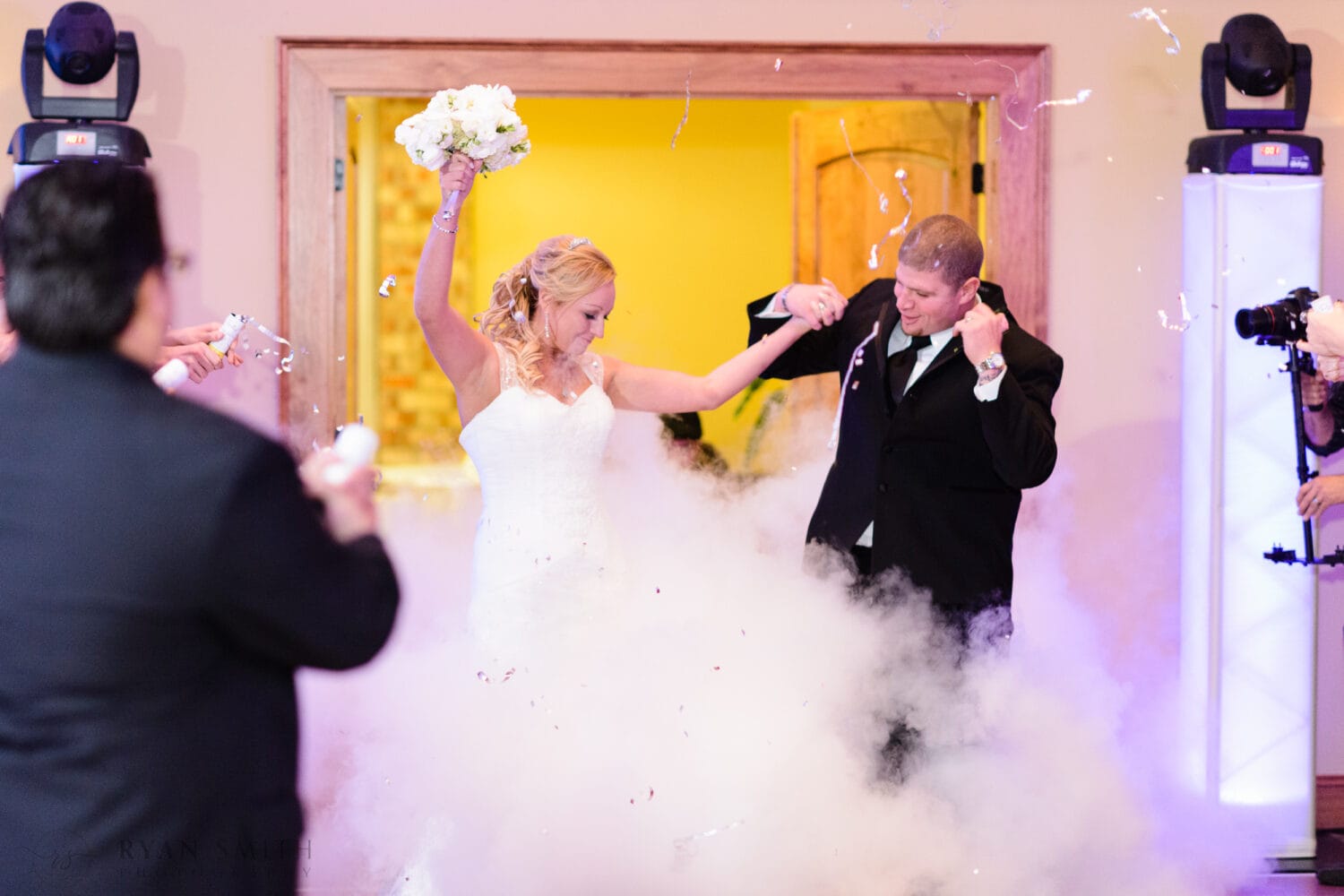 Introduction to reception with a fog machine - St Johns Inn, Myrtle Beach