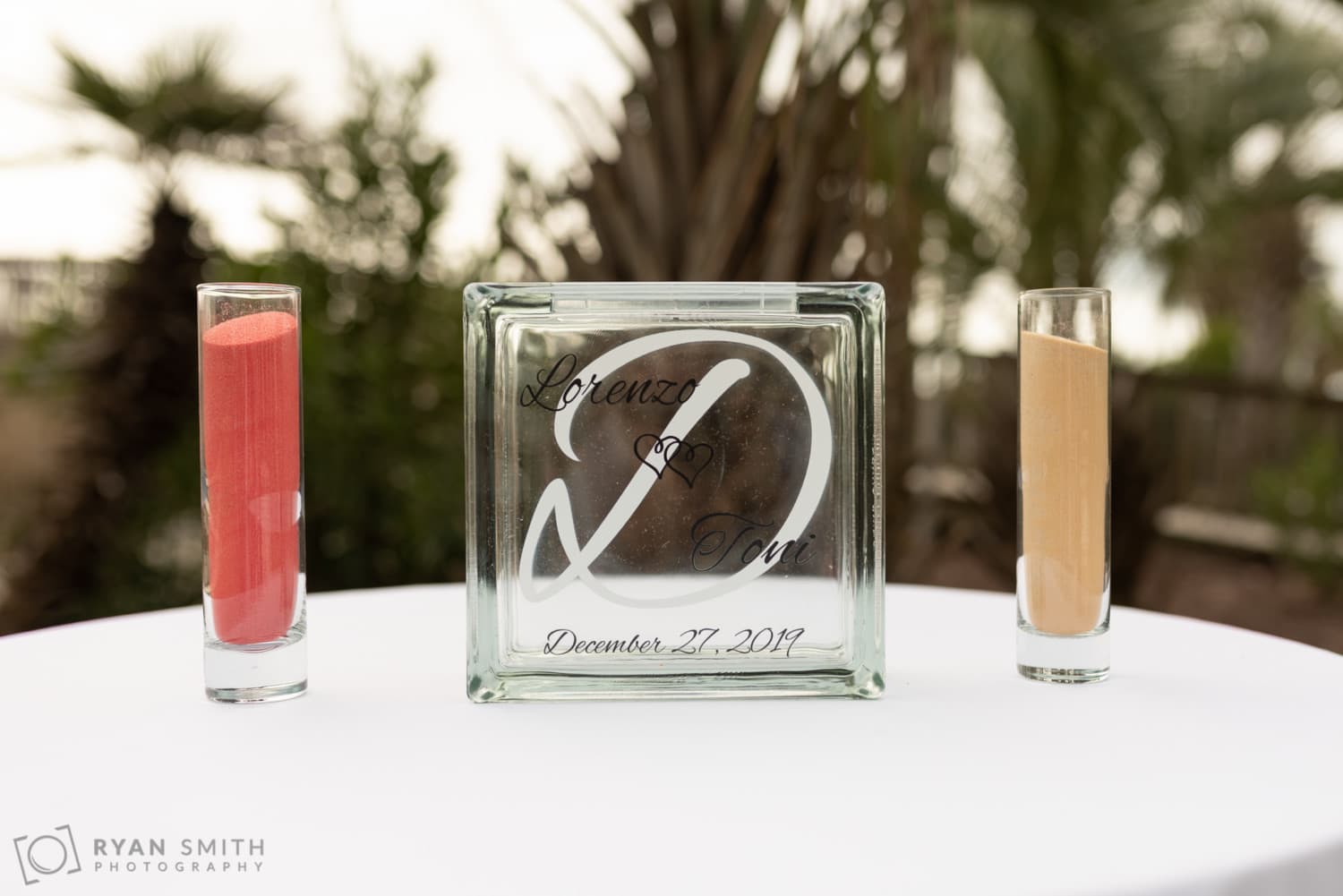 Sand ceremony containers - Doubletree Resort - Myrtle Beach