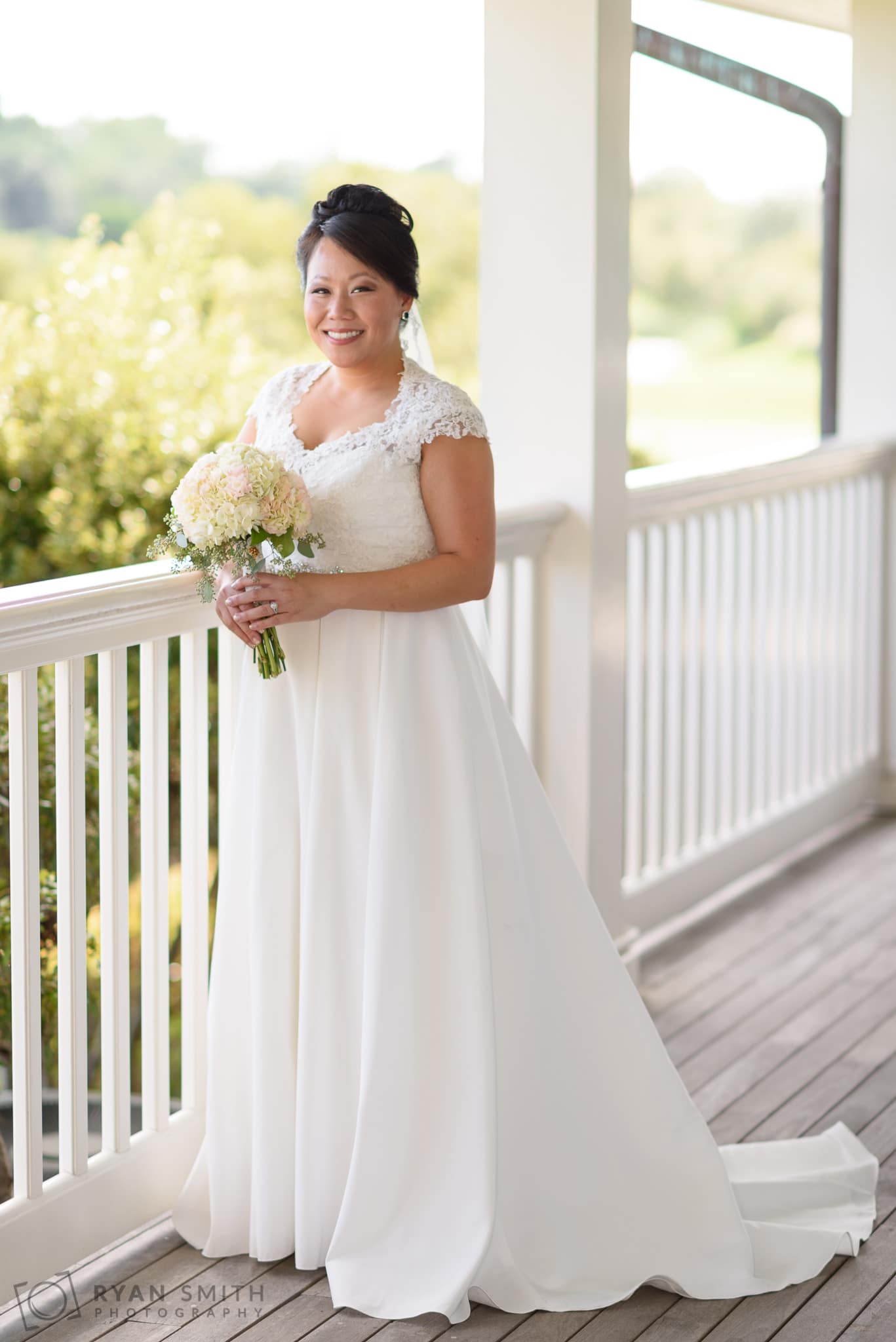 Bridal portraits before the ceremony - Dye Club at Barefoot Resort
