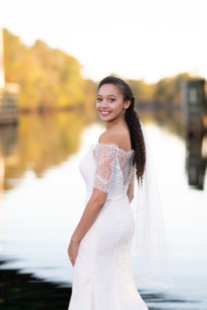 One year anniversary and bridal portraits at the Conway Riverwalk