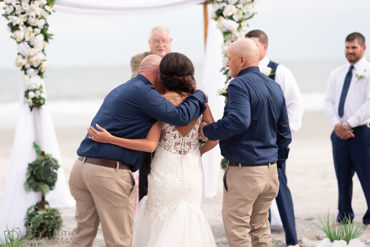 Fathers giving away the bride - Avista Resort - North Myrtle Beach