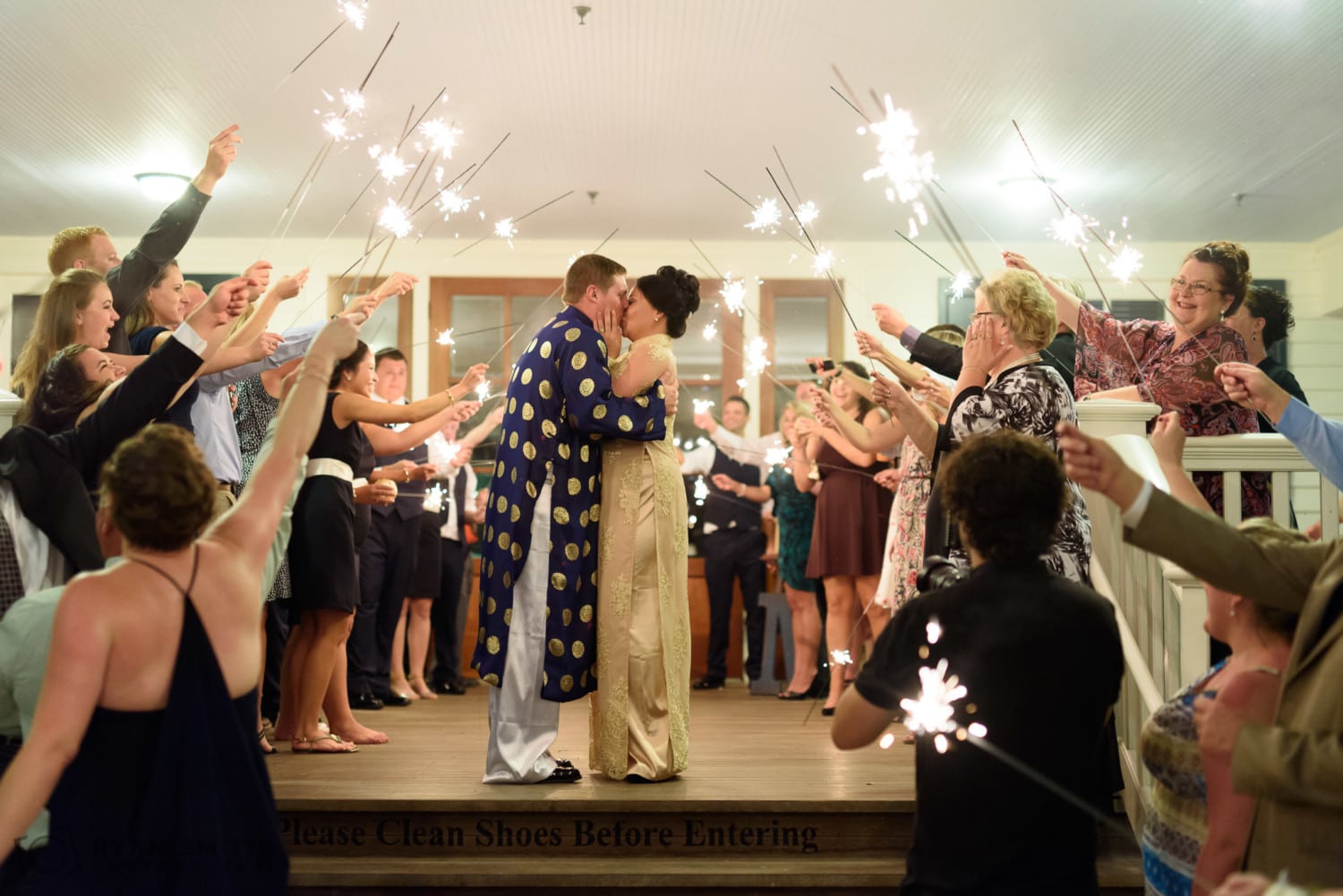 Great pictures of the sparkler exit - Dye Club at Barefoot Resort