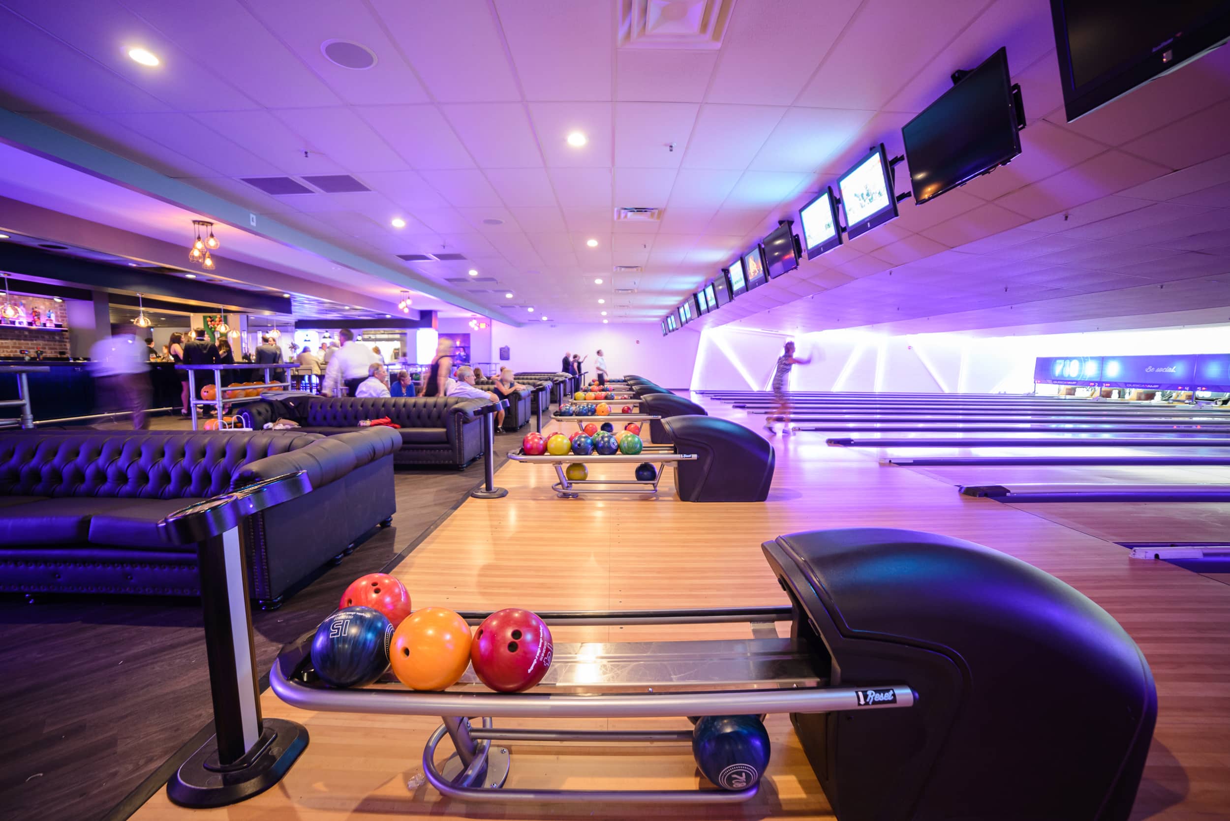Action shot of bowling - 810 Billiards & Bowling North Myrtle Beach