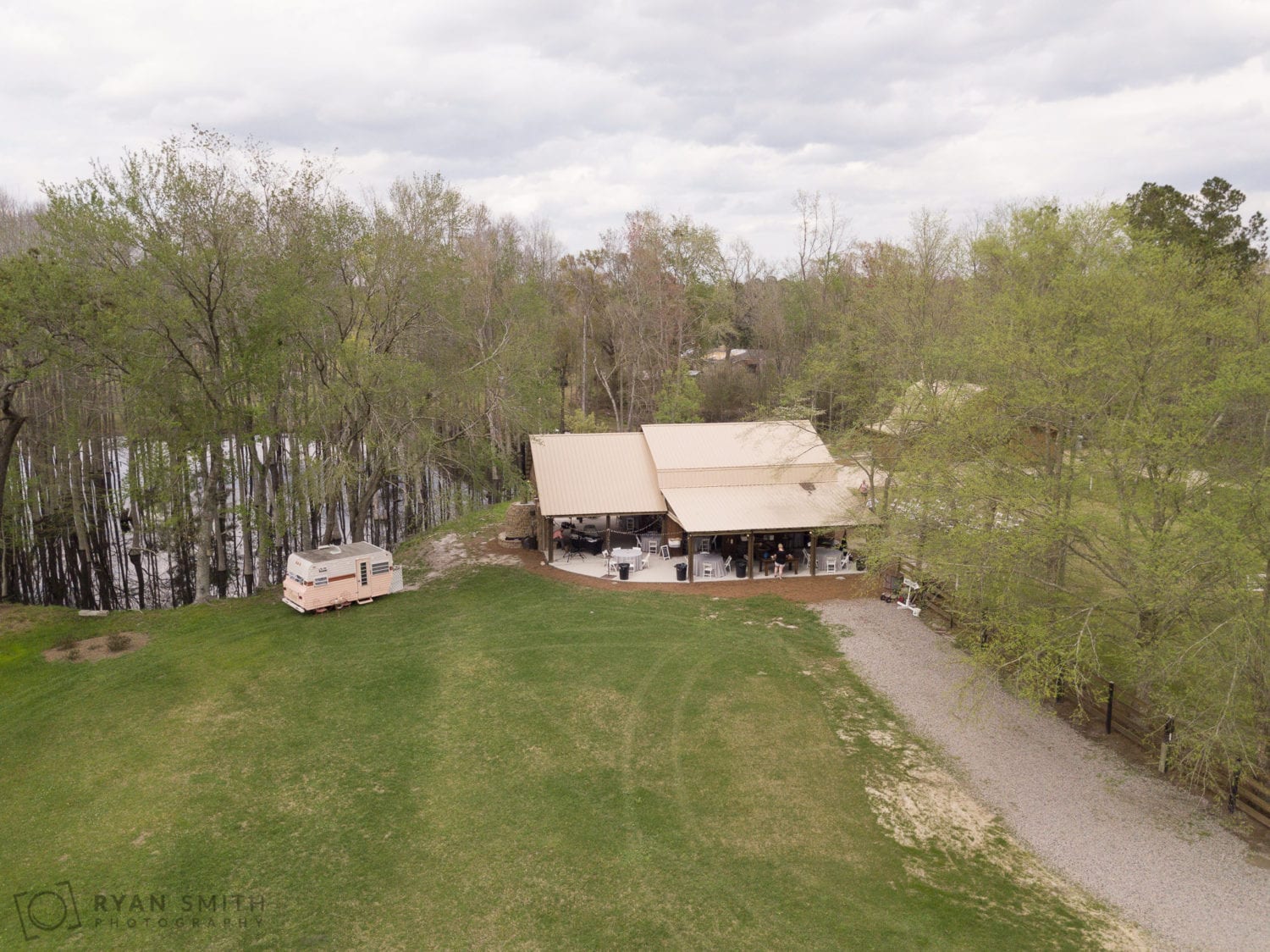 Drone pictures of the reception area - Wildhorse at Parker Farms