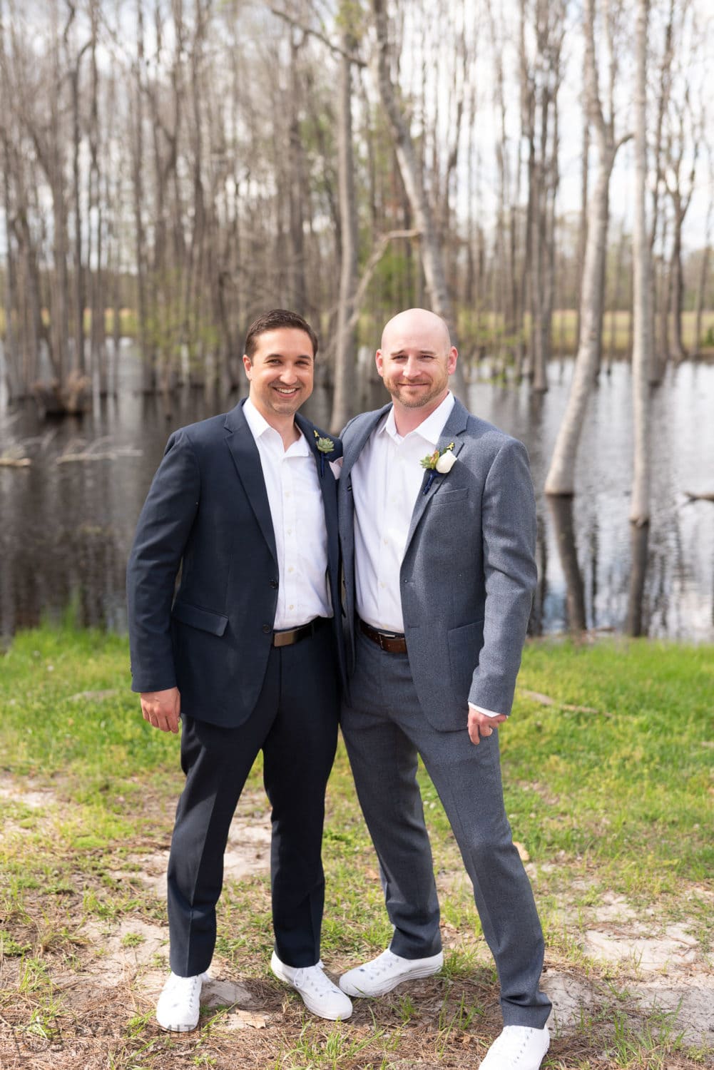 Grooms and his best man, all the other groomsmen dropped out because of social distancing - Wildhorse at Parker Farms