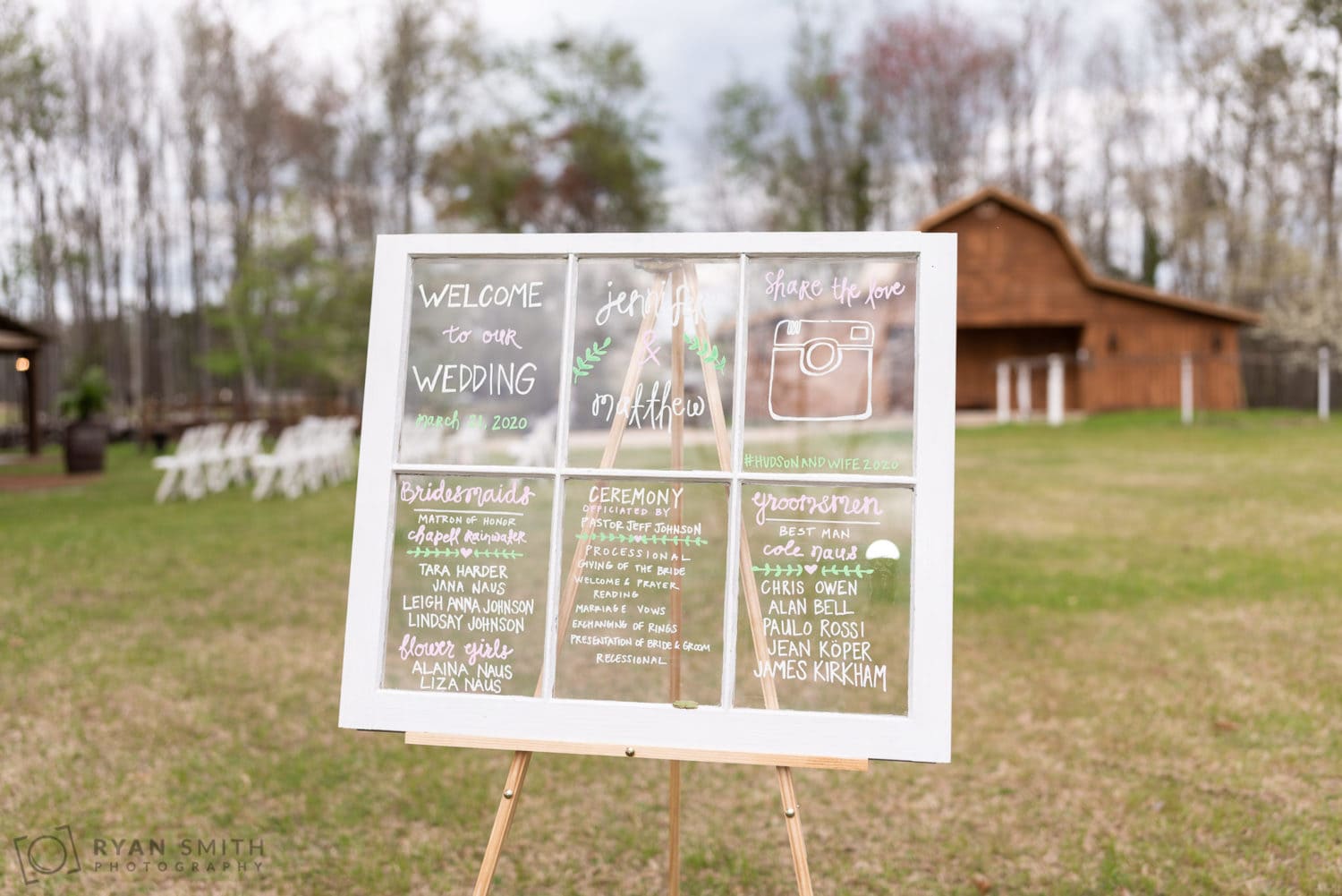 Welcome to our wedding sign - Wildhorse at Parker Farms
