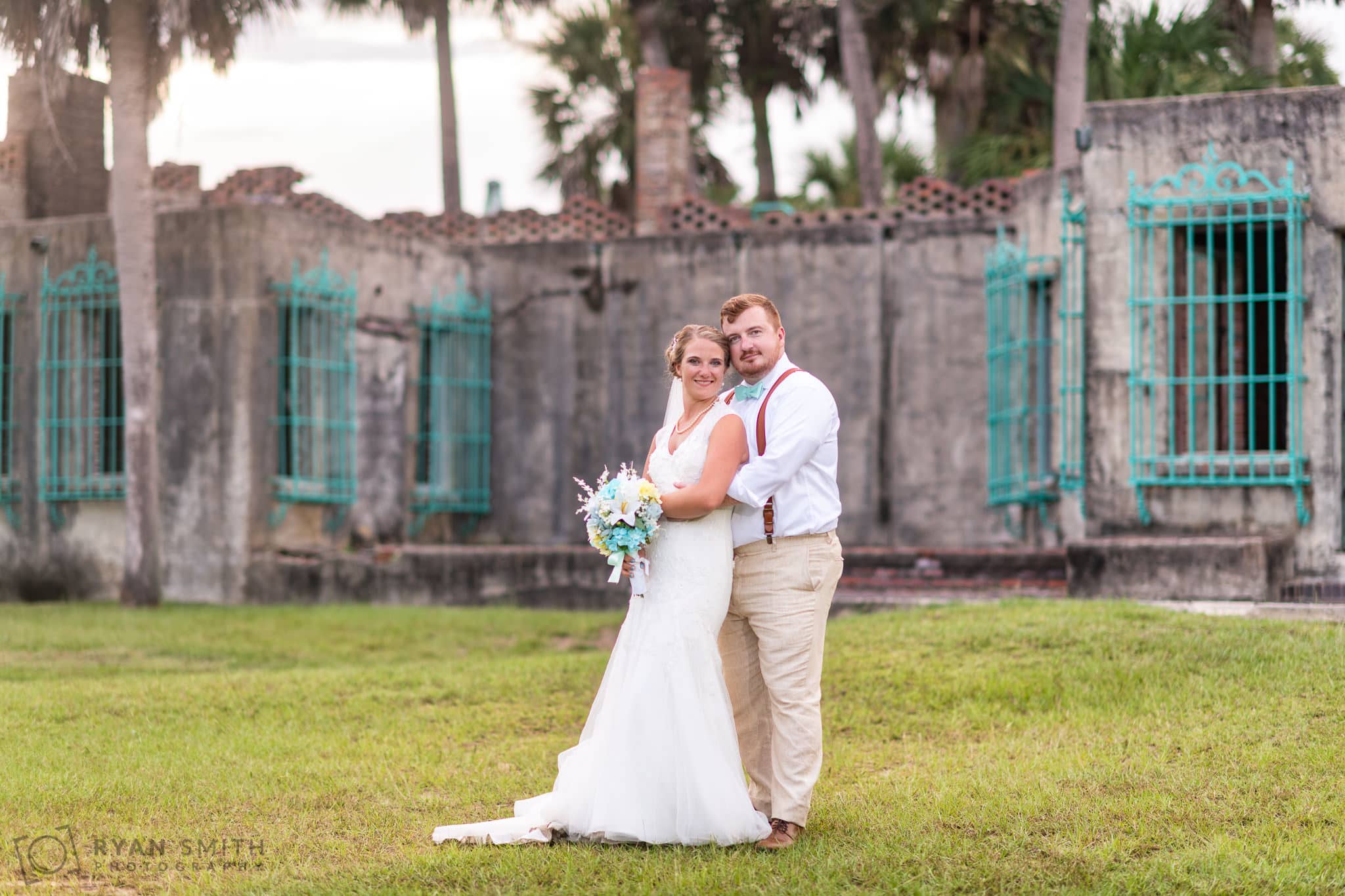 Prom pose, you have to do one every wedding! - Atalaya Castle - Huntington Beach State Park
