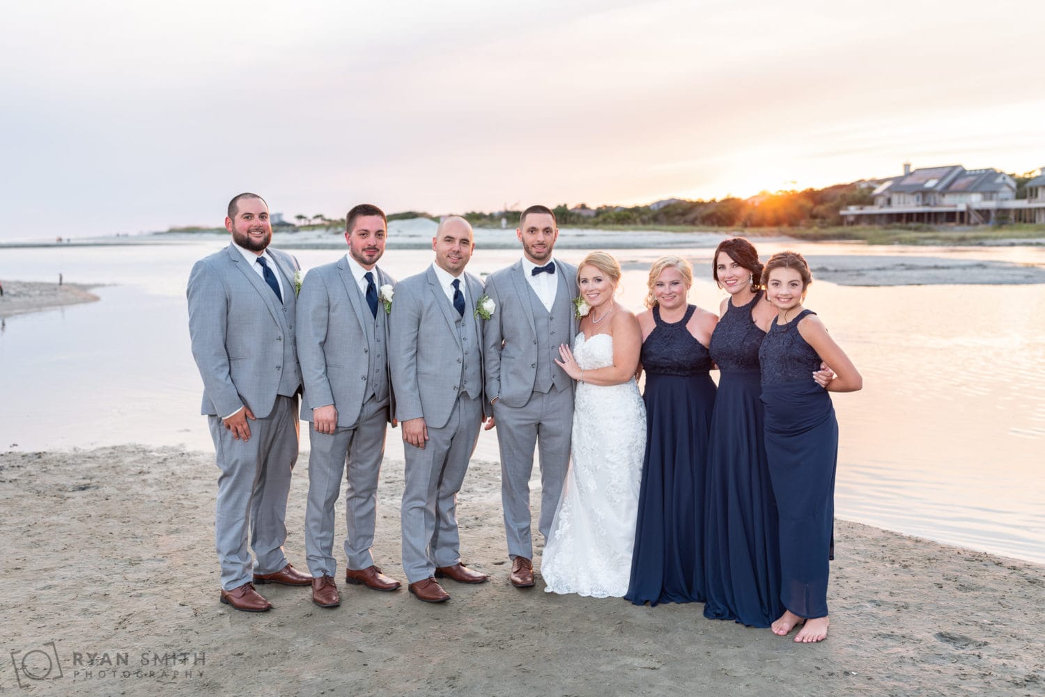 Bridal party in a pretty sunset - 21 Main Events - North Myrtle Beach