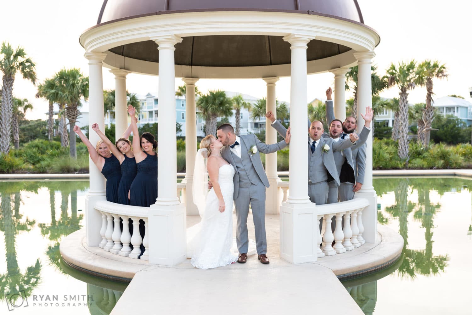 Bridal party in the gazebo   - 21 Main Events - North Myrtle Beach