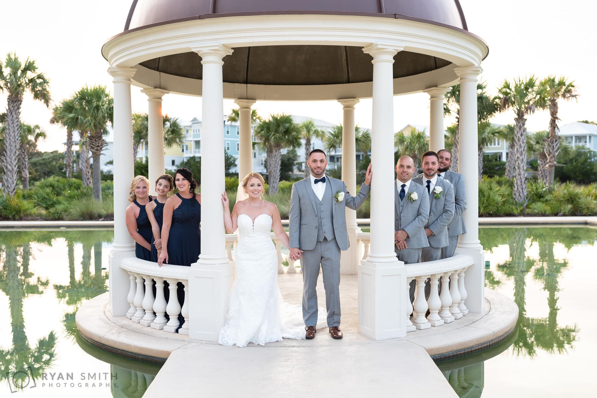 Bridal party in the gazebo   - 21 Main Events - North Myrtle Beach