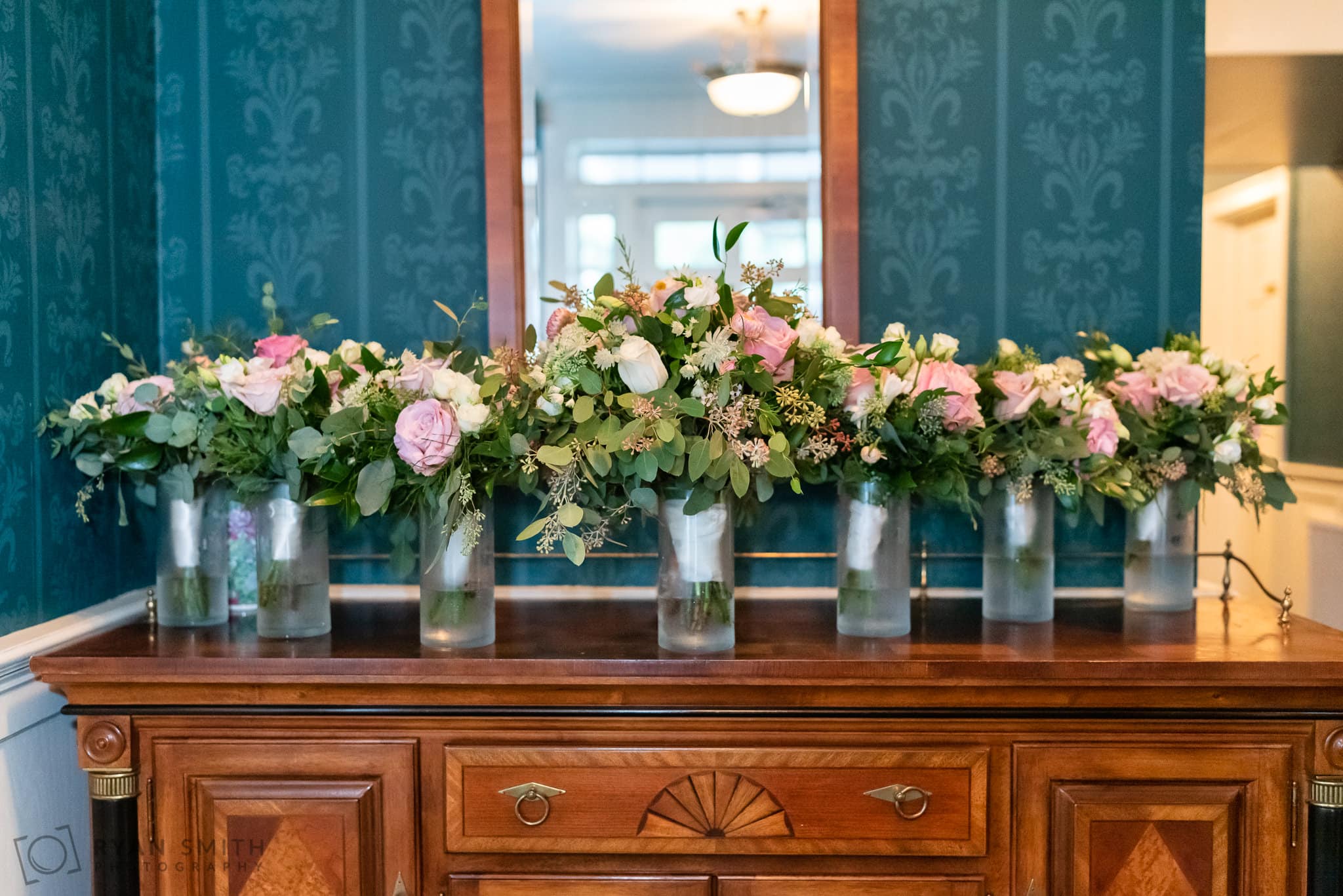 Bride and bridesmaids flowers - Litchfield Country Club