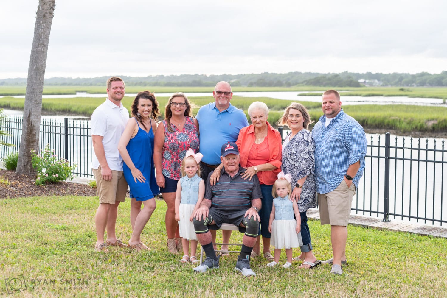 Family group in front of the marsh - Ocean Isle