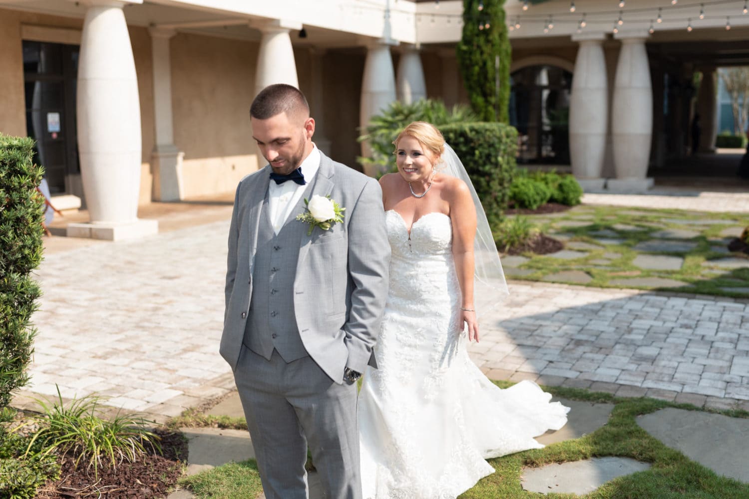 First look with the bride and groom - 21 Main Events - North Myrtle Beach
