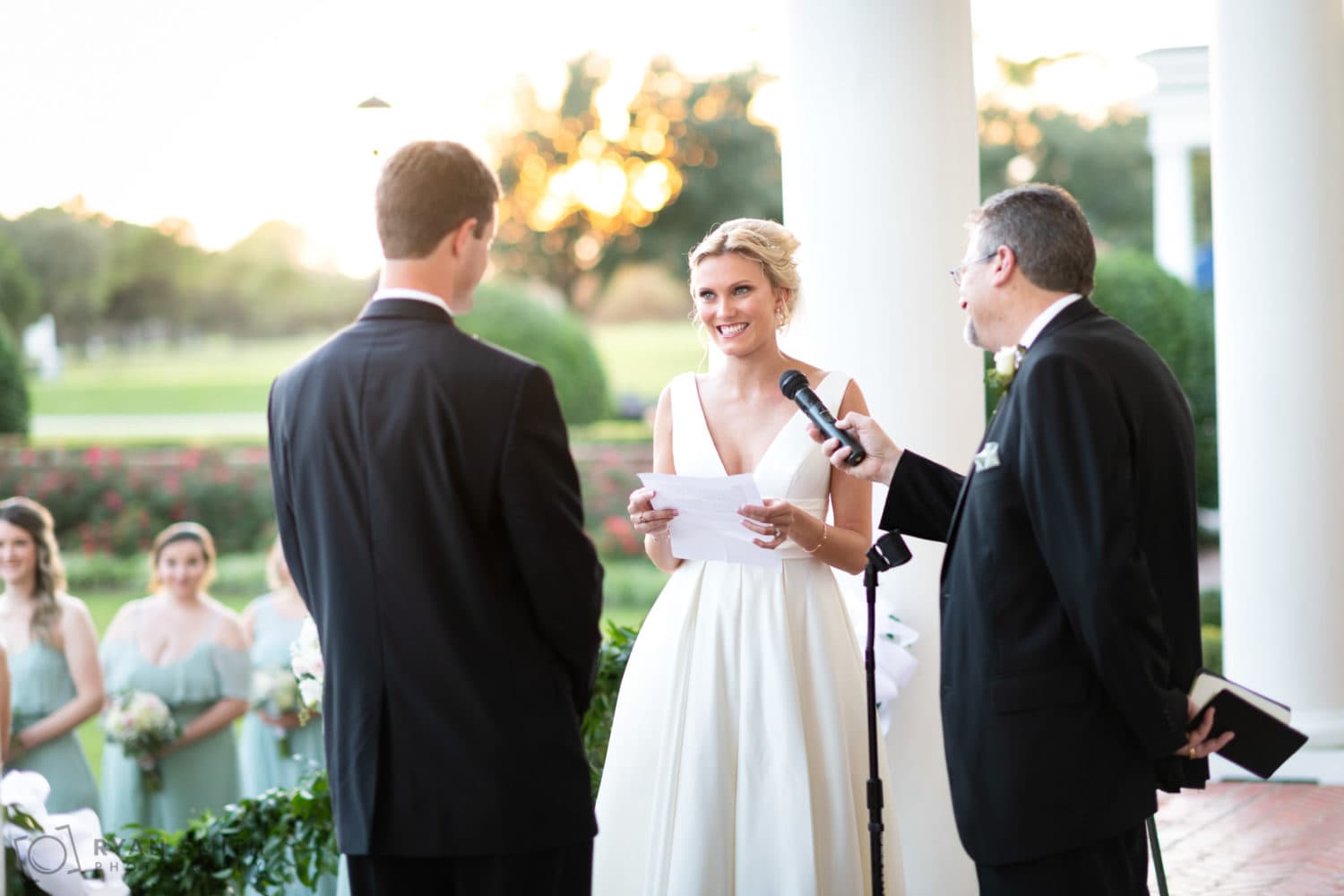 Bride giving vows to the groom - Pine Lakes Country Club
